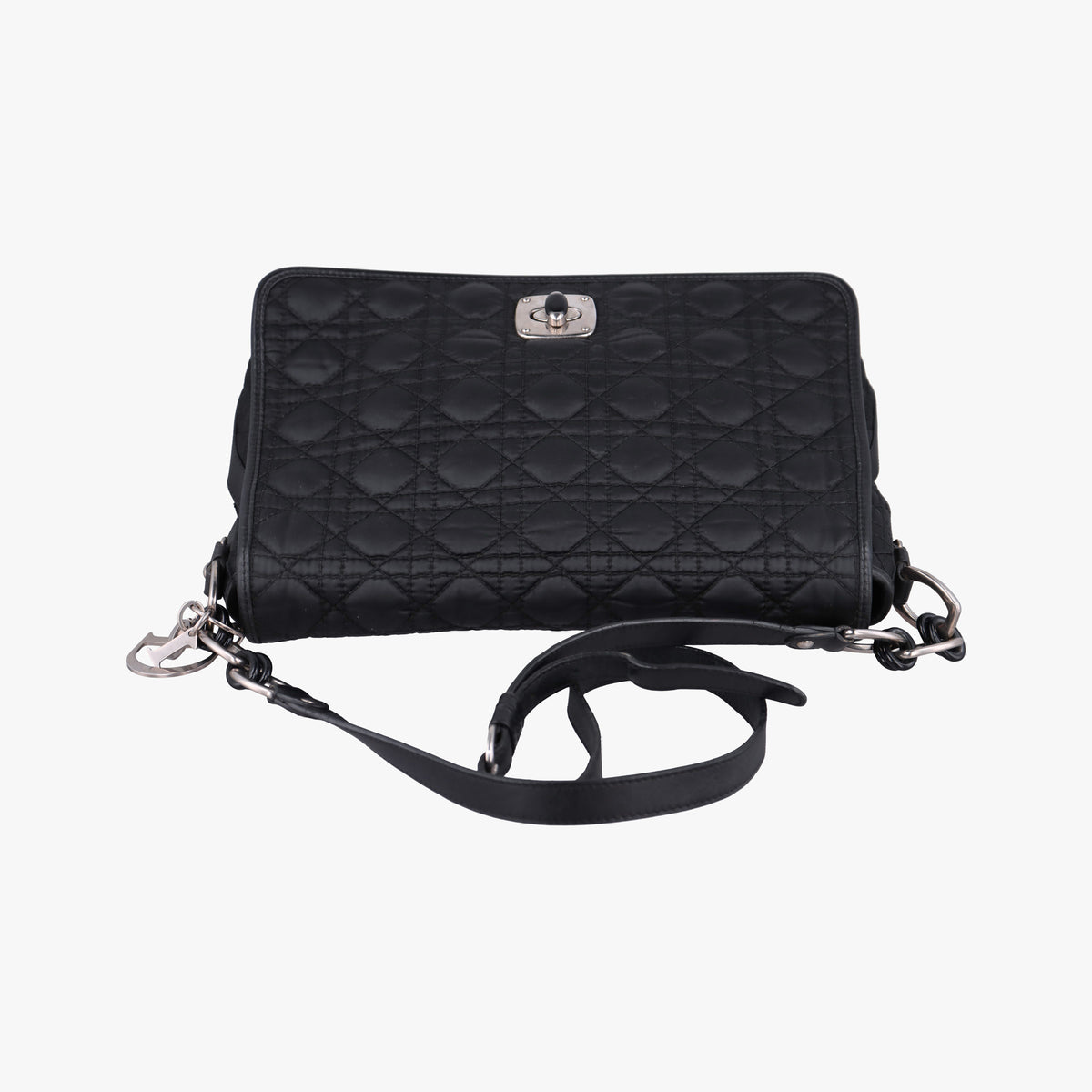 Vintage Christian Dior Cannage stitching Black Nylon×leather  shoulderbag | stylenewstar