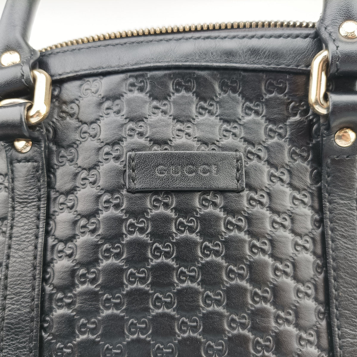 Pre-owned Gucci Microguccissima Black Leather 449654 shoulderbag | stylenewstar