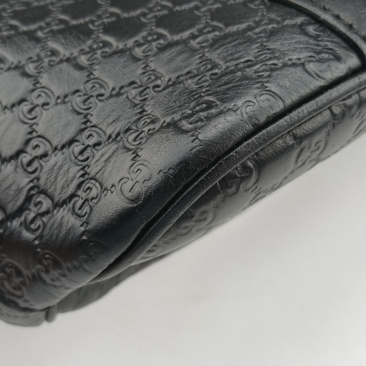 Pre-owned Gucci Microguccissima Black Leather 449654 shoulderbag | stylenewstar