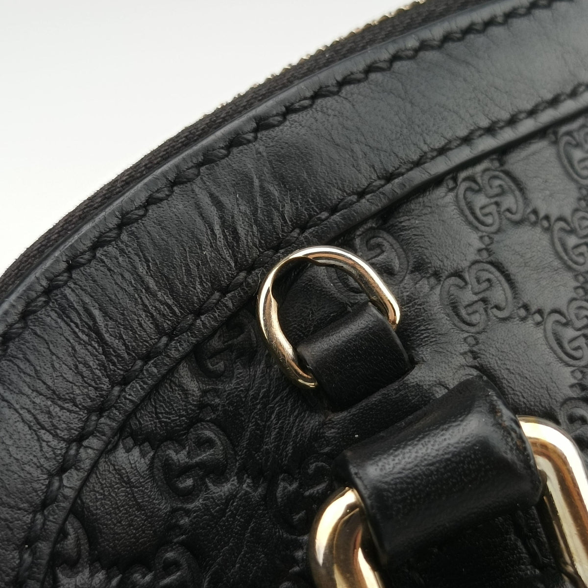Pre-owned Gucci Microguccissima Black Leather 449654 shoulderbag | stylenewstar