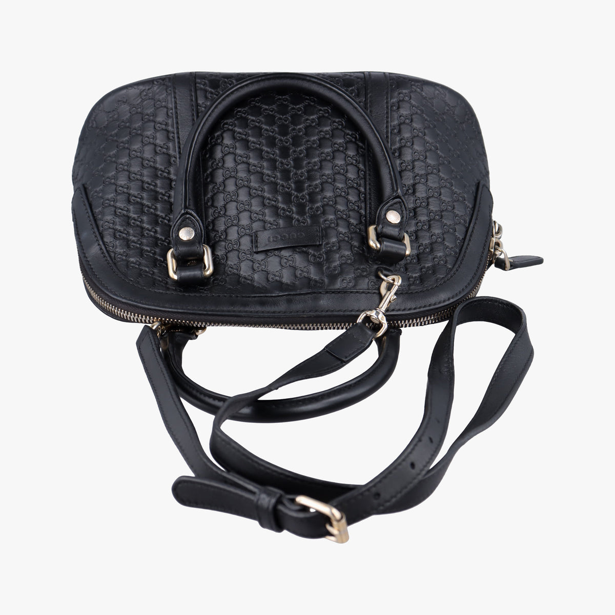 Pre-owned Gucci Microguccissima Black Leather 449654 shoulderbag | stylenewstar