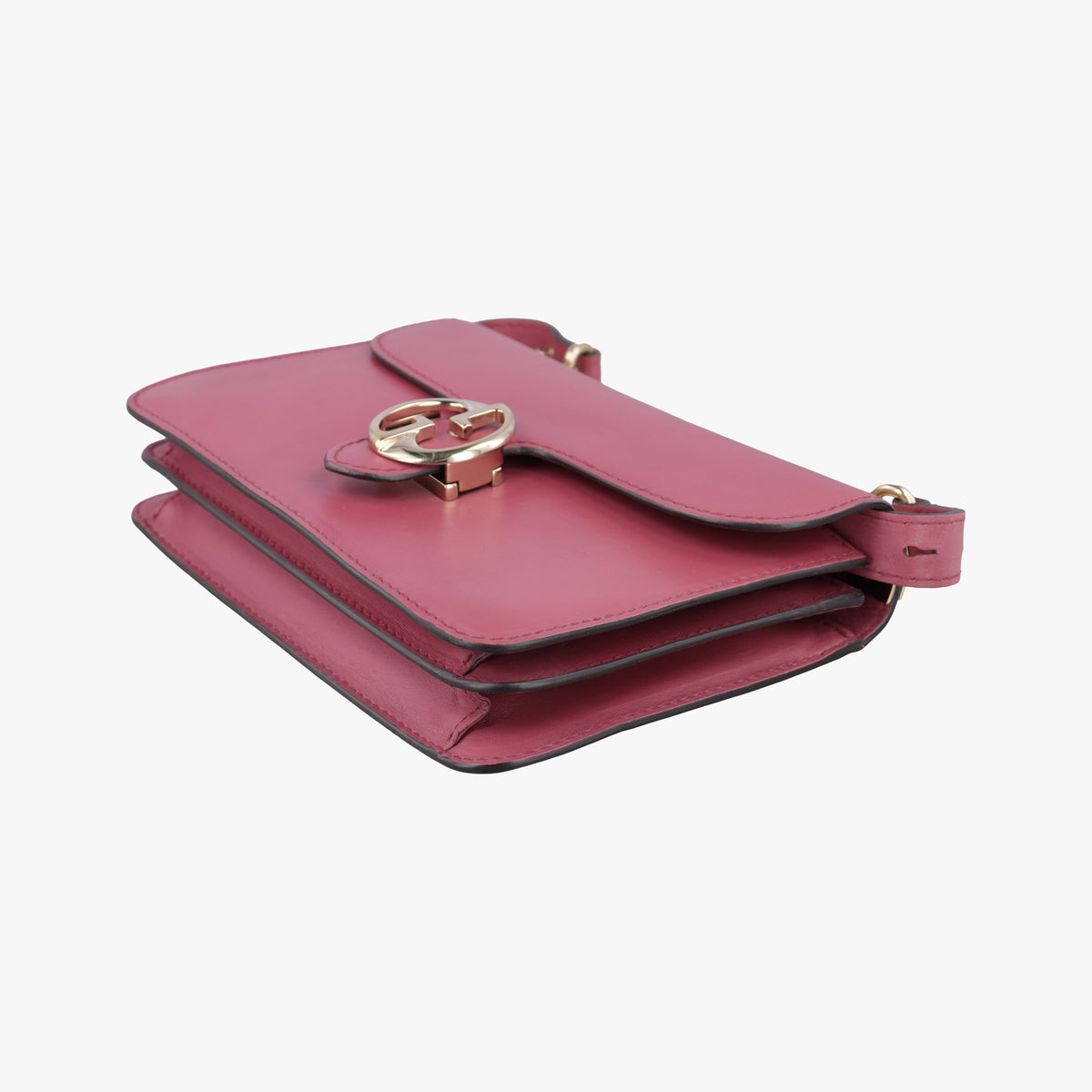 Vintage Gucci Interlocking 1973 Flap Pink Leather 277522 shoulderbag | stylenewstar
