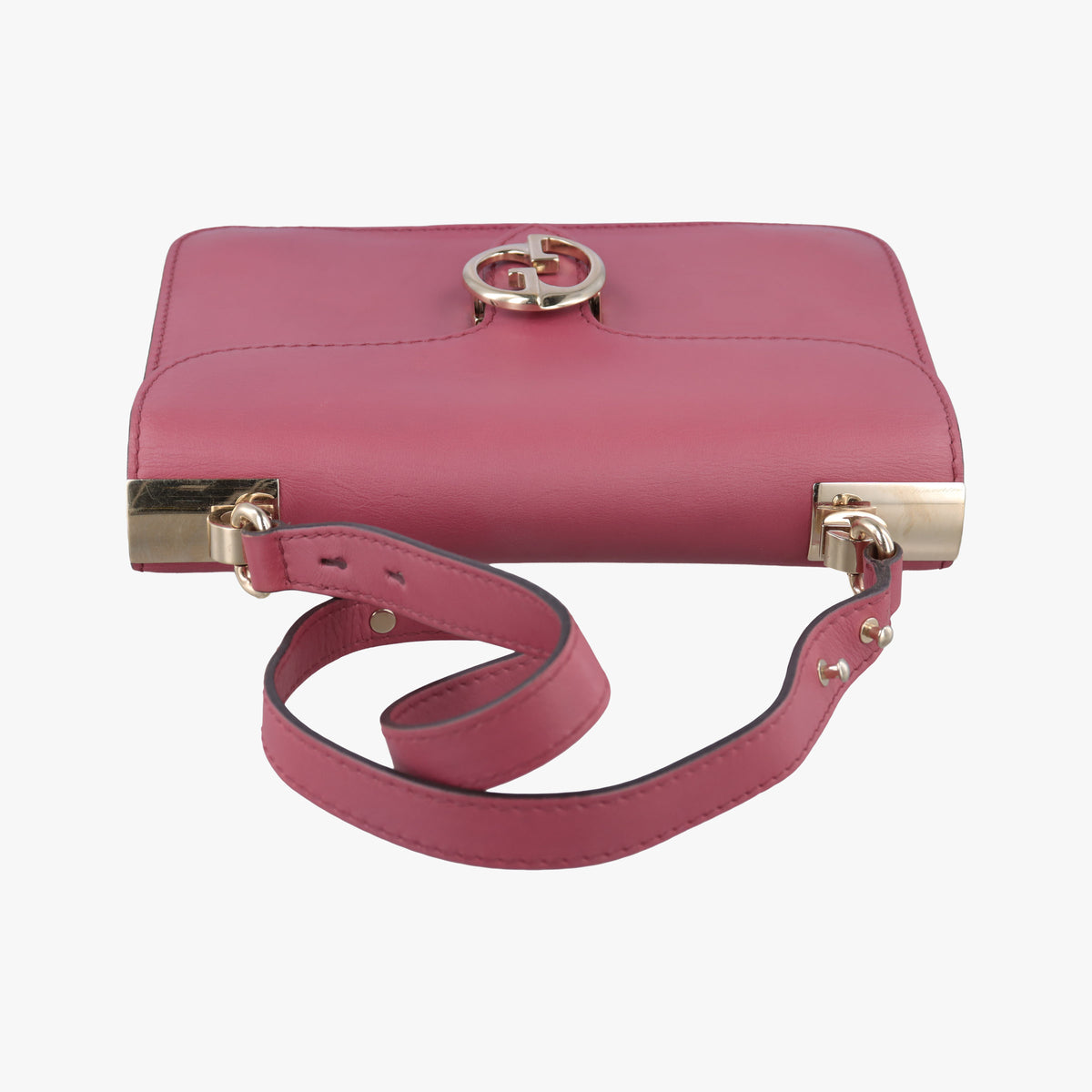 Vintage Gucci Interlocking 1973 Flap Pink Leather 277522 shoulderbag | stylenewstar