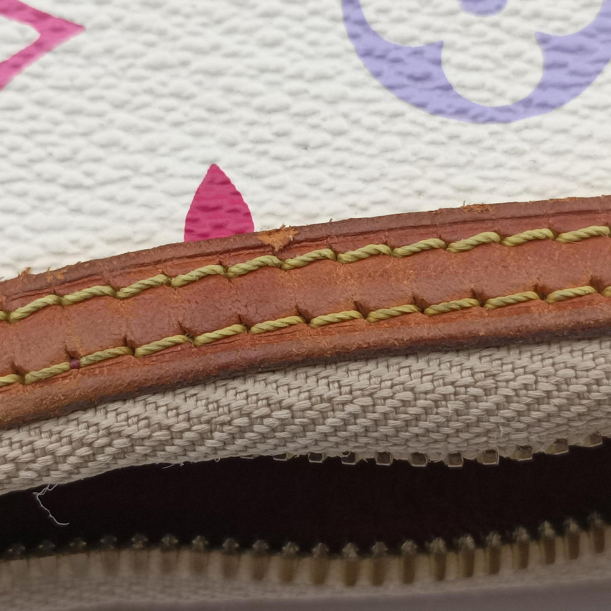 Pre-owned Louis Vuitton GRETA white Monogram Multicolor M40195 handbag | stylenewstar