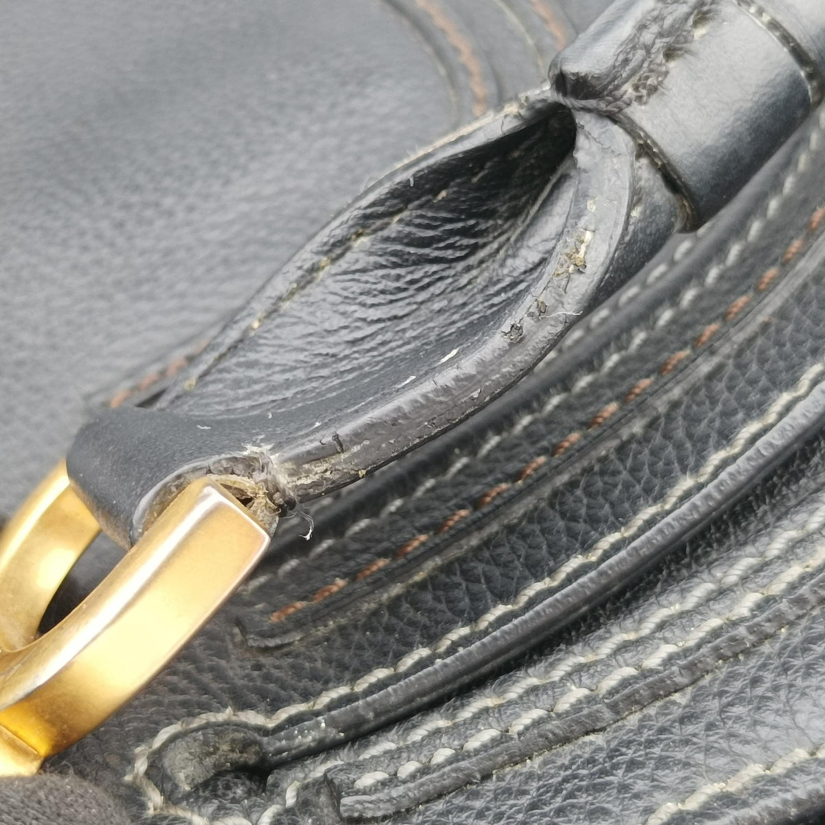 Pre-owned Chloe Mercy Black Leather  shoulderbag | stylenewstar