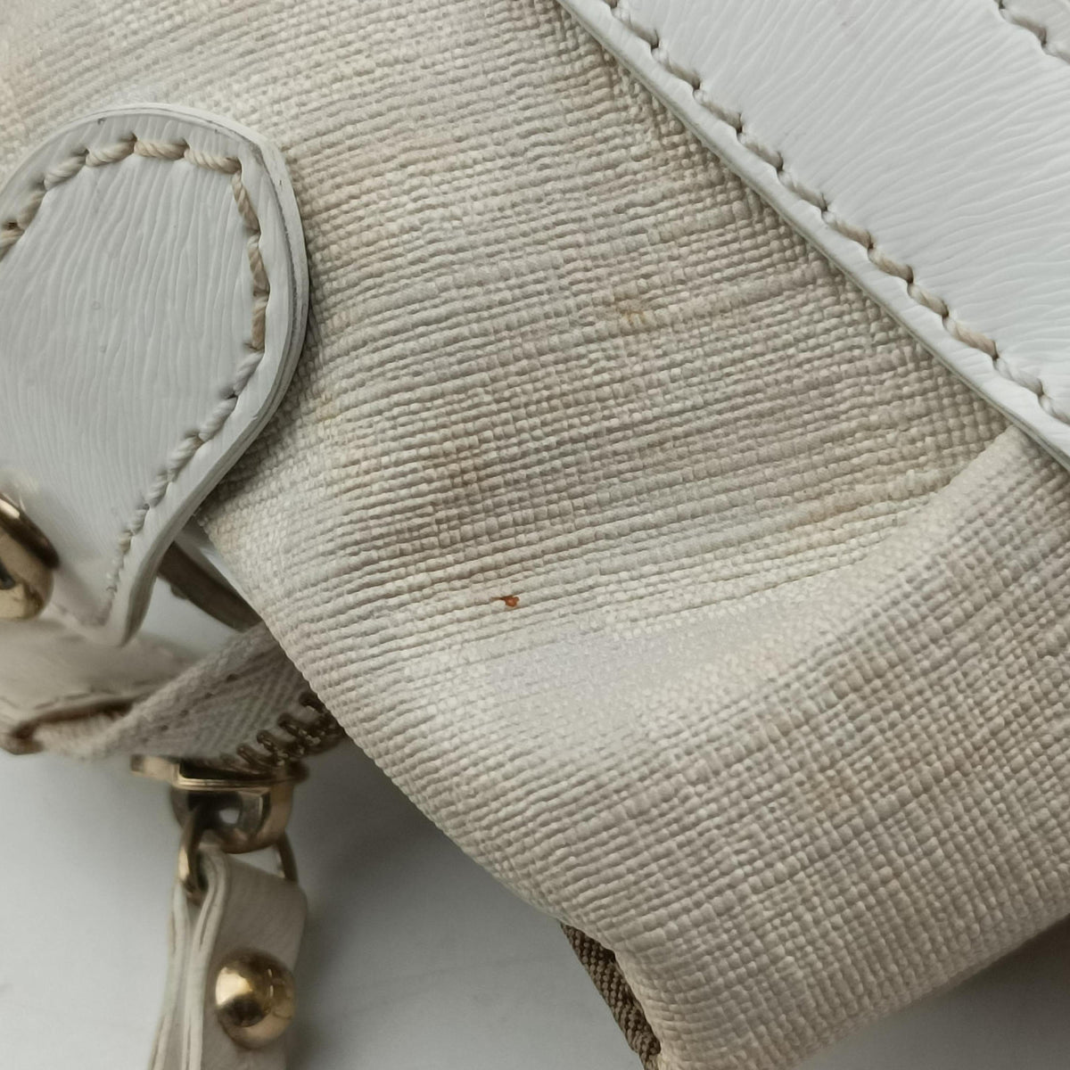 Vintage Fendi Chef White PVC coated canvas 8BR628 handbag | stylenewstar