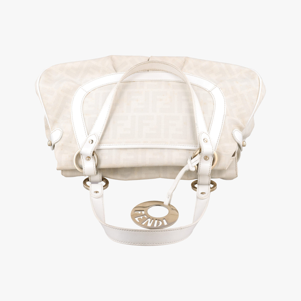 Vintage Fendi Chef White PVC coated canvas 8BR628 handbag | stylenewstar