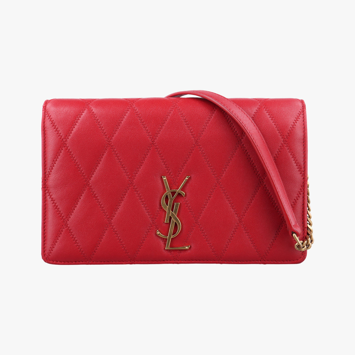 Secondhand Yves Saint Laurent ANGIE Red Leather 568906 shoulderbag | stylenewstar