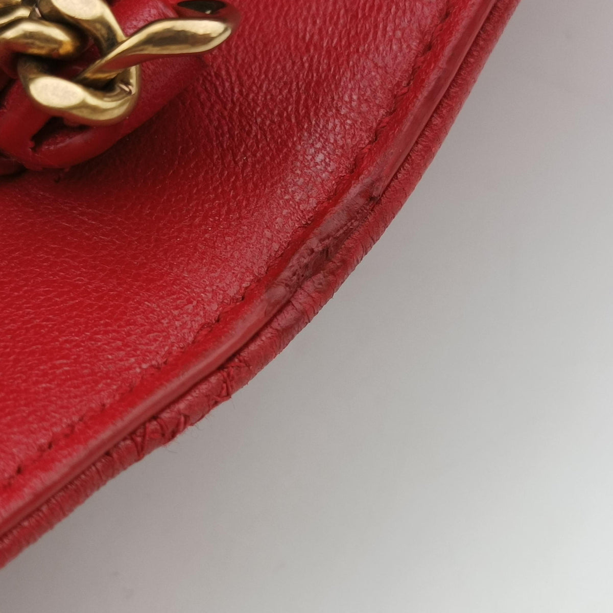 Secondhand Yves Saint Laurent ANGIE Red Leather 568906 shoulderbag | stylenewstar