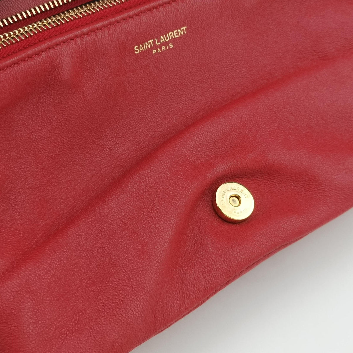Secondhand Yves Saint Laurent ANGIE Red Leather 568906 shoulderbag | stylenewstar