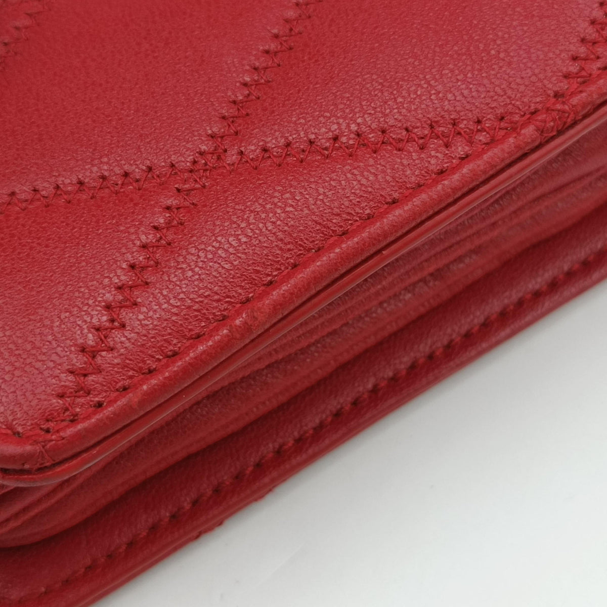 Secondhand Yves Saint Laurent ANGIE Red Leather 568906 shoulderbag | stylenewstar
