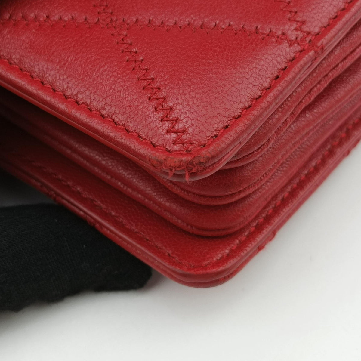 Secondhand Yves Saint Laurent ANGIE Red Leather 568906 shoulderbag | stylenewstar