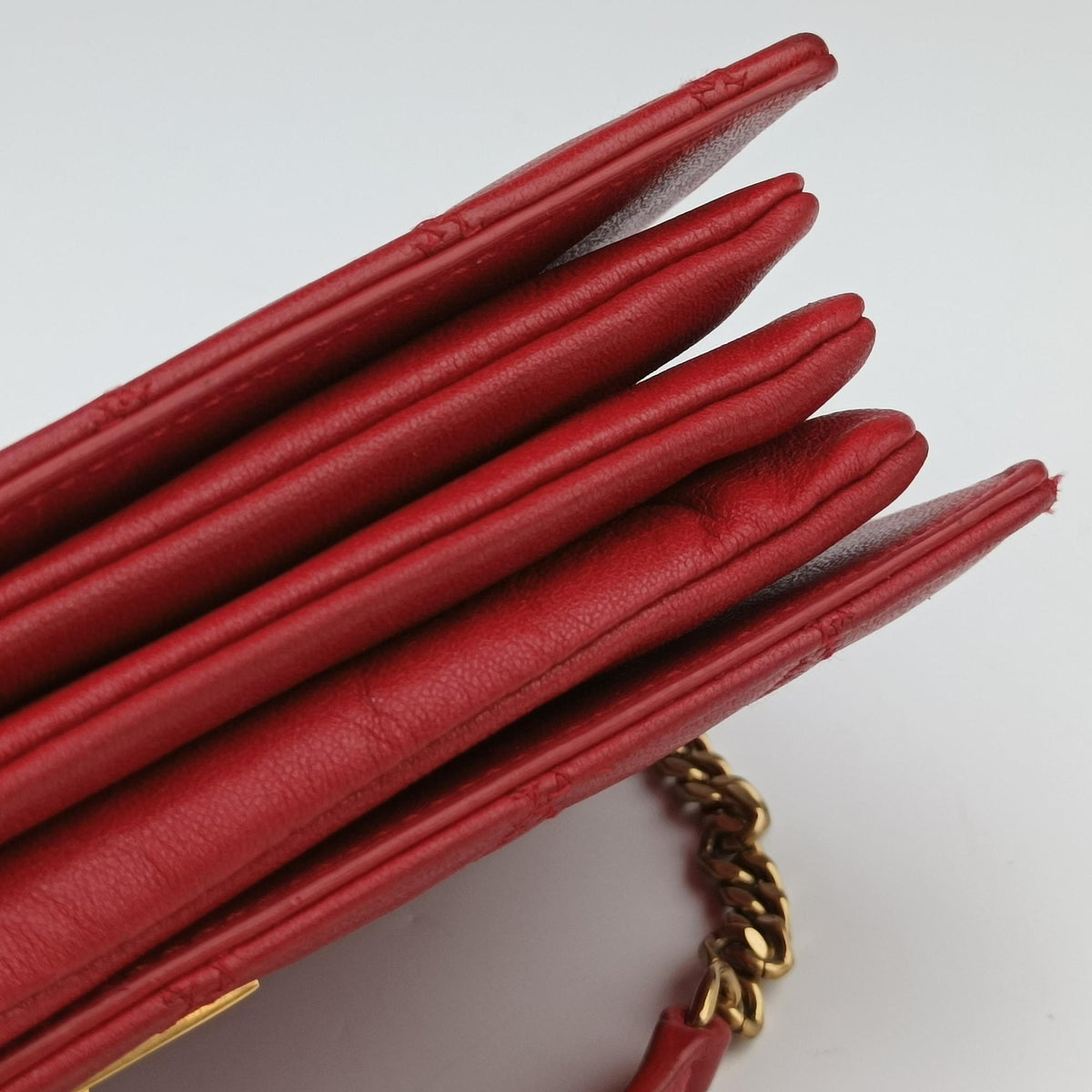 Secondhand Yves Saint Laurent ANGIE Red Leather 568906 shoulderbag | stylenewstar