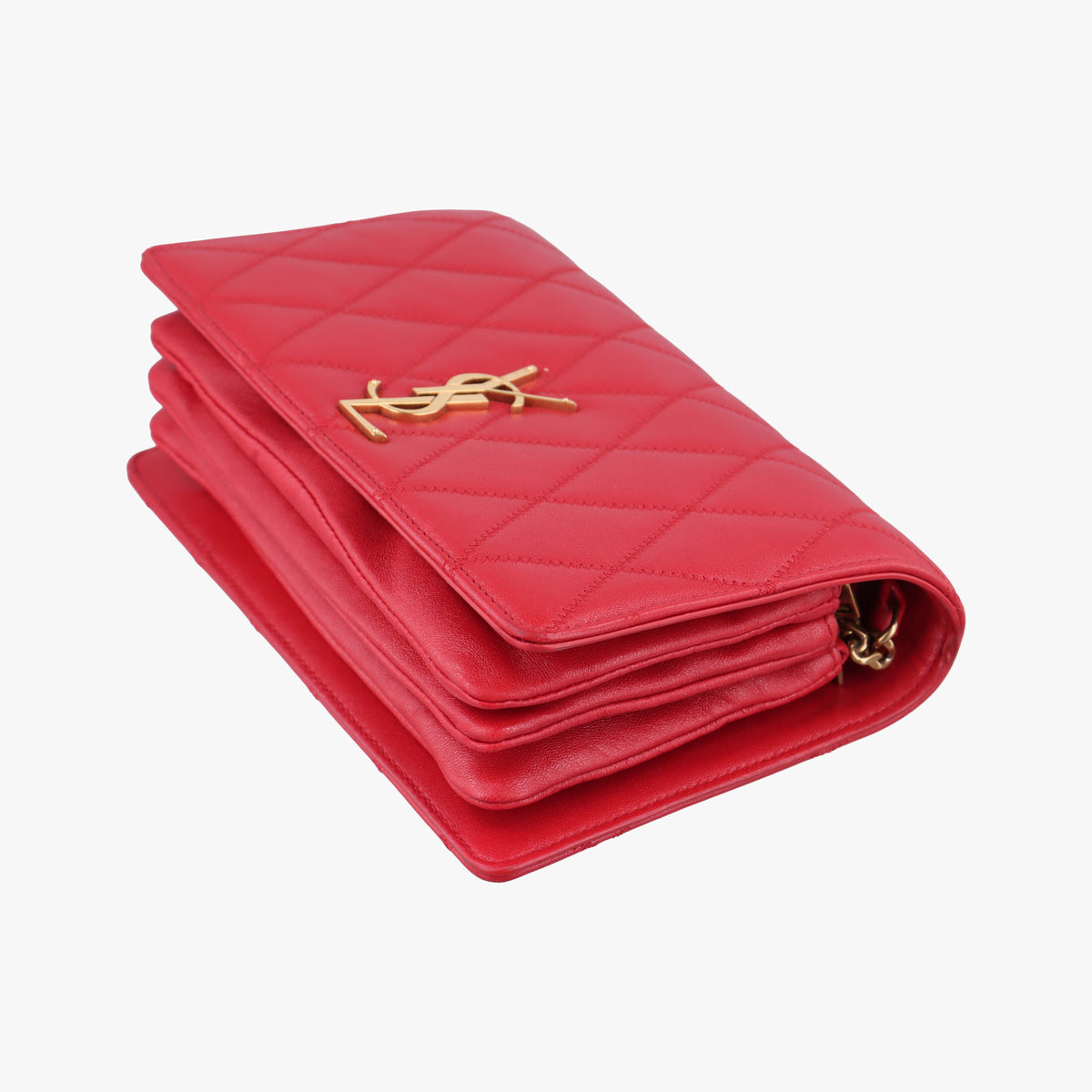 Secondhand Yves Saint Laurent ANGIE Red Leather 568906 shoulderbag | stylenewstar