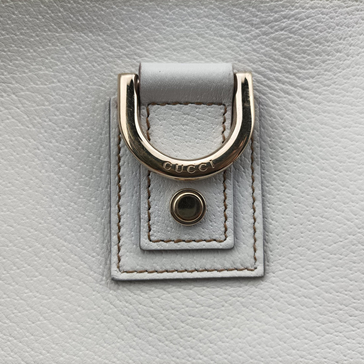 Pre-owned Gucci Abbey White Leather 130738 shoulderbag | stylenewstar