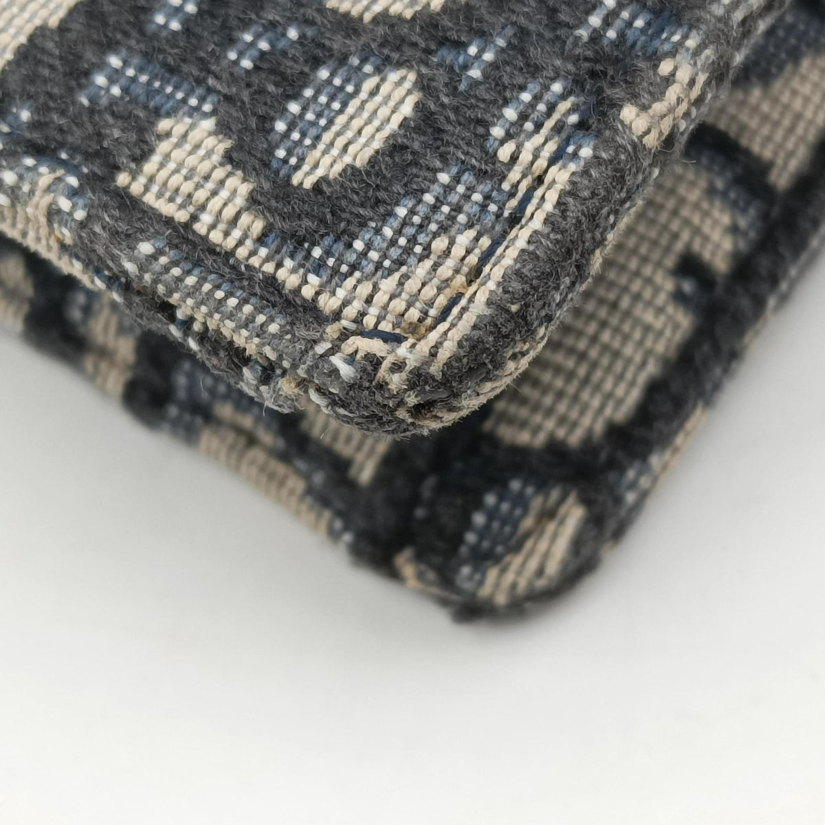 Pre-owned Christian Dior Saddle Navy jacquard  bum bag/waist bag | stylenewstar
