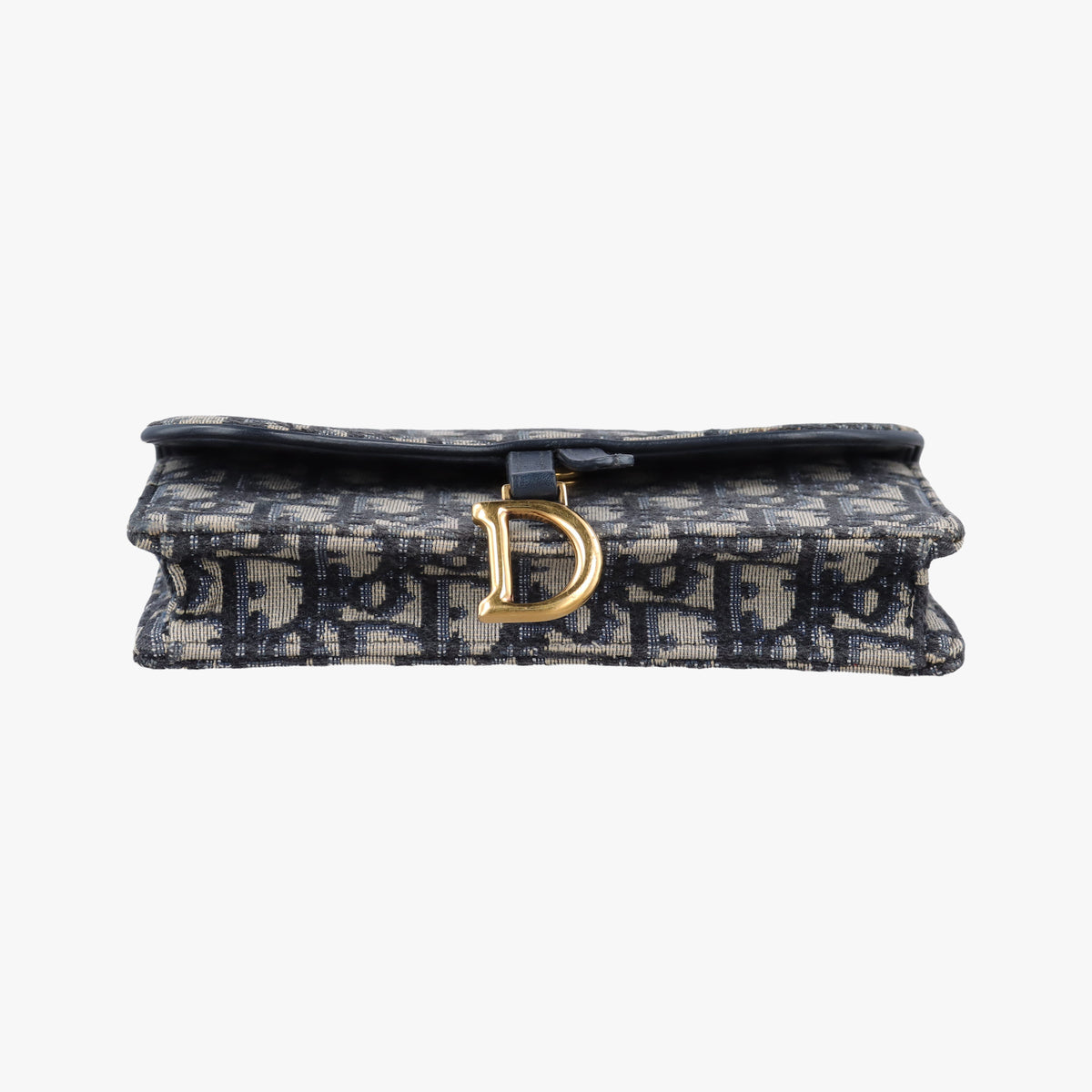 Pre-owned Christian Dior Saddle Navy jacquard  bum bag/waist bag | stylenewstar