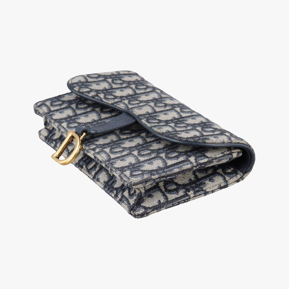 Pre-owned Christian Dior Saddle Navy jacquard  bum bag/waist bag | stylenewstar