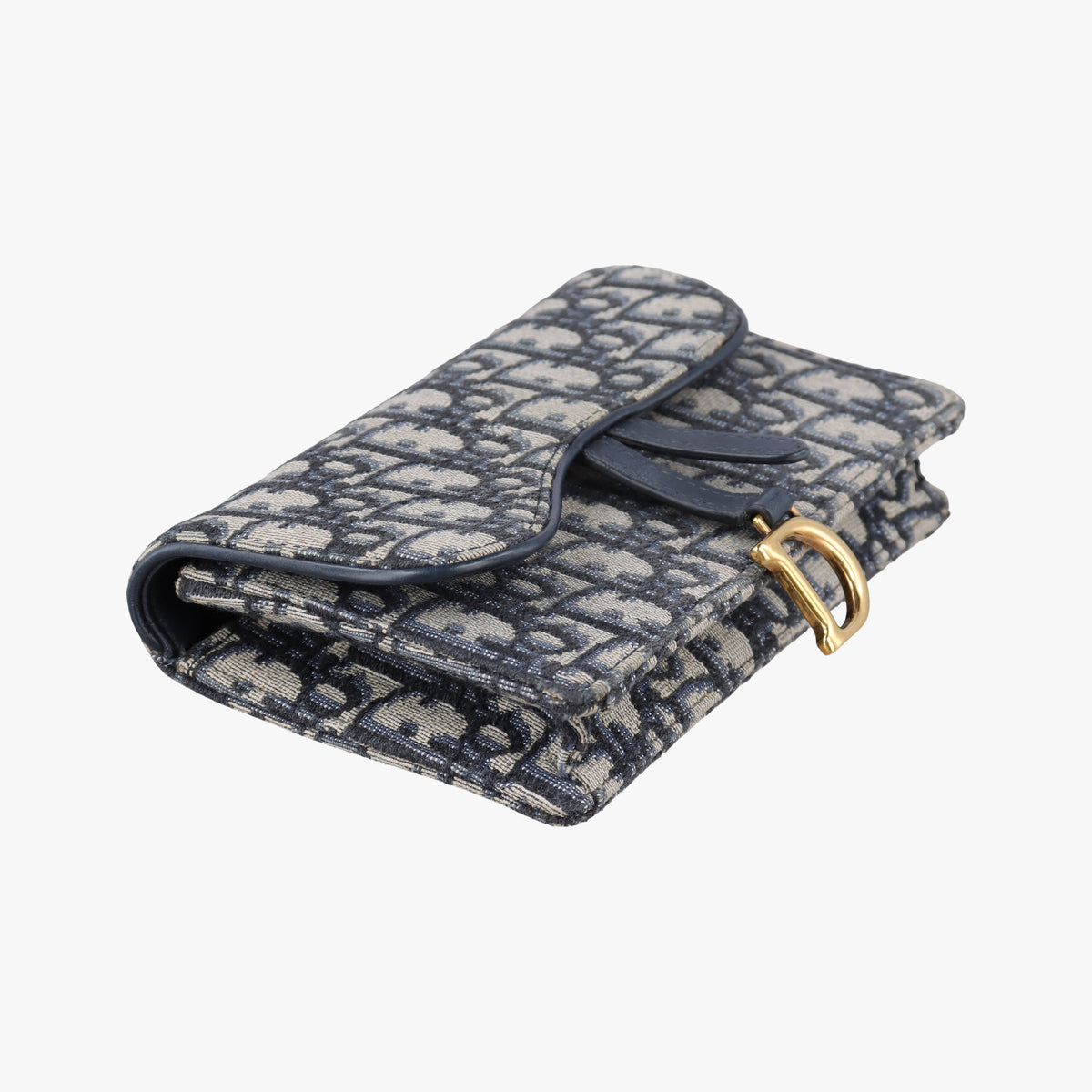 Pre-owned Christian Dior Saddle Navy jacquard  bum bag/waist bag | stylenewstar