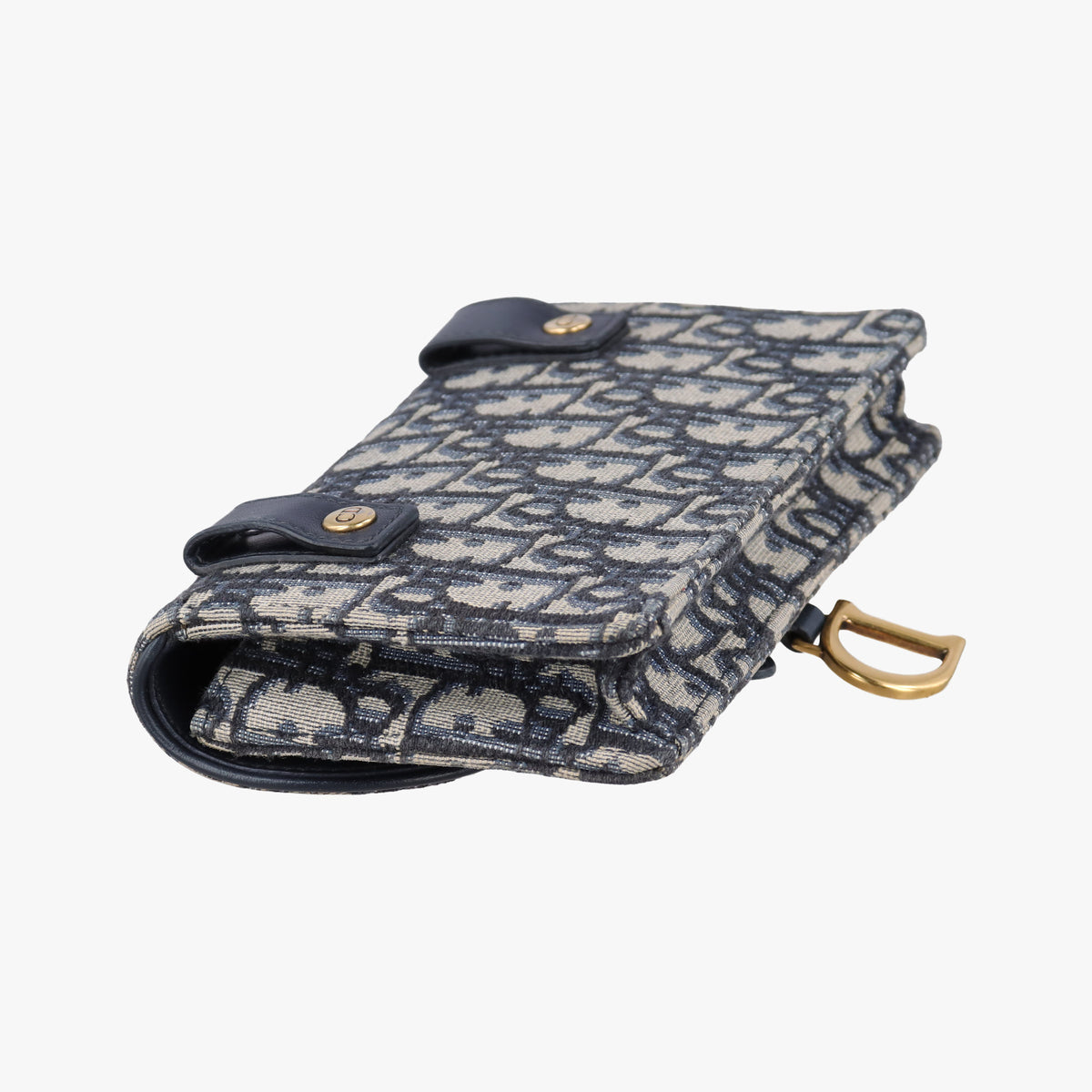Pre-owned Christian Dior Saddle Navy jacquard  bum bag/waist bag | stylenewstar