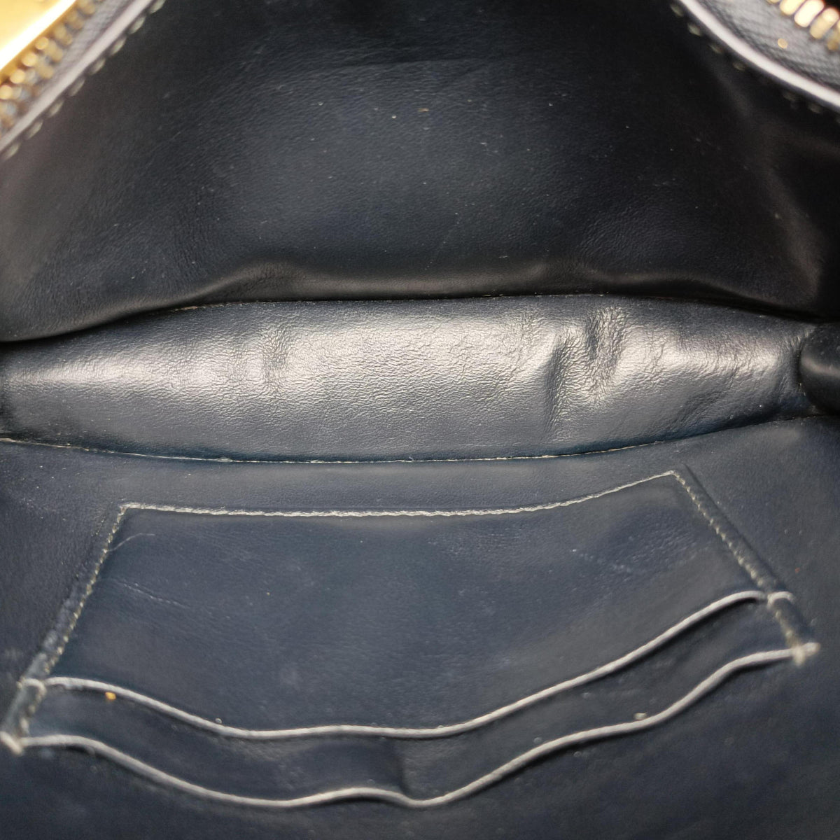 Pre-owned Christian Dior Saddle Navy jacquard  bum bag/waist bag | stylenewstar