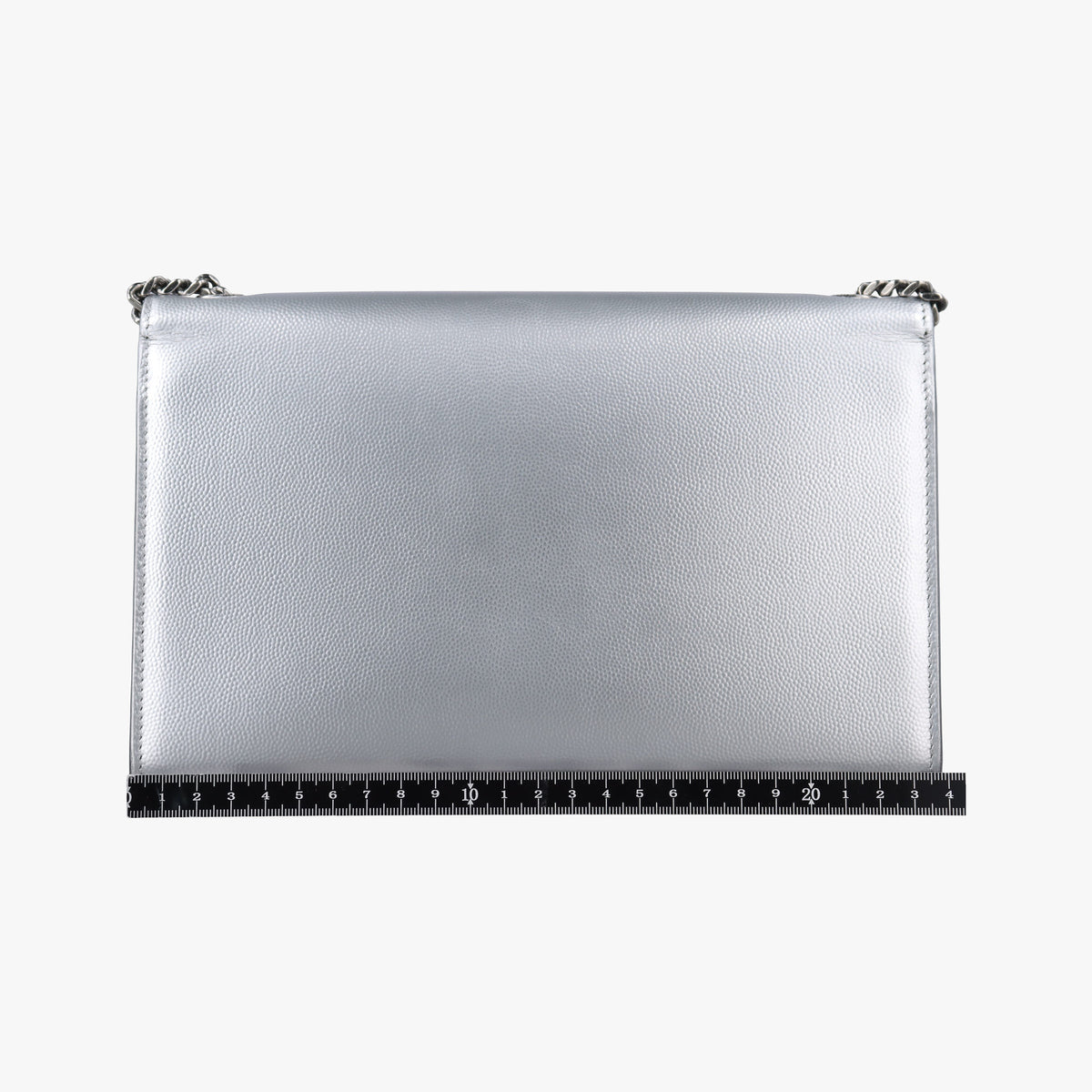 Pre-owned Yves Saint Laurent KATE Silver Leather 364021 shoulderbag | stylenewstar