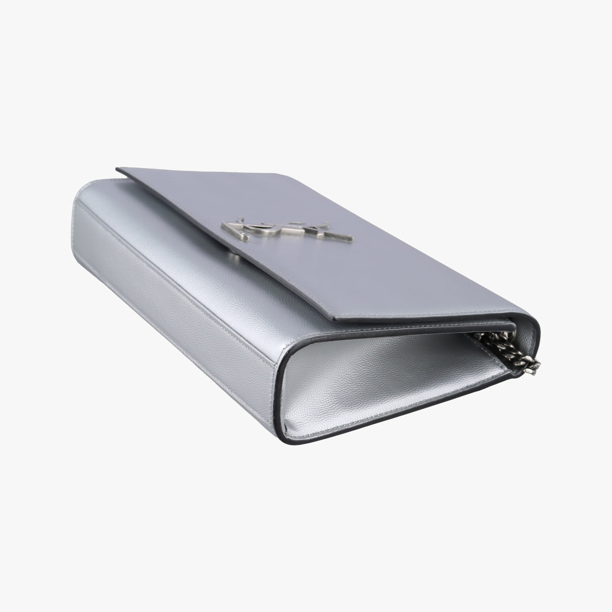 Pre-owned Yves Saint Laurent KATE Silver Leather 364021 shoulderbag | stylenewstar