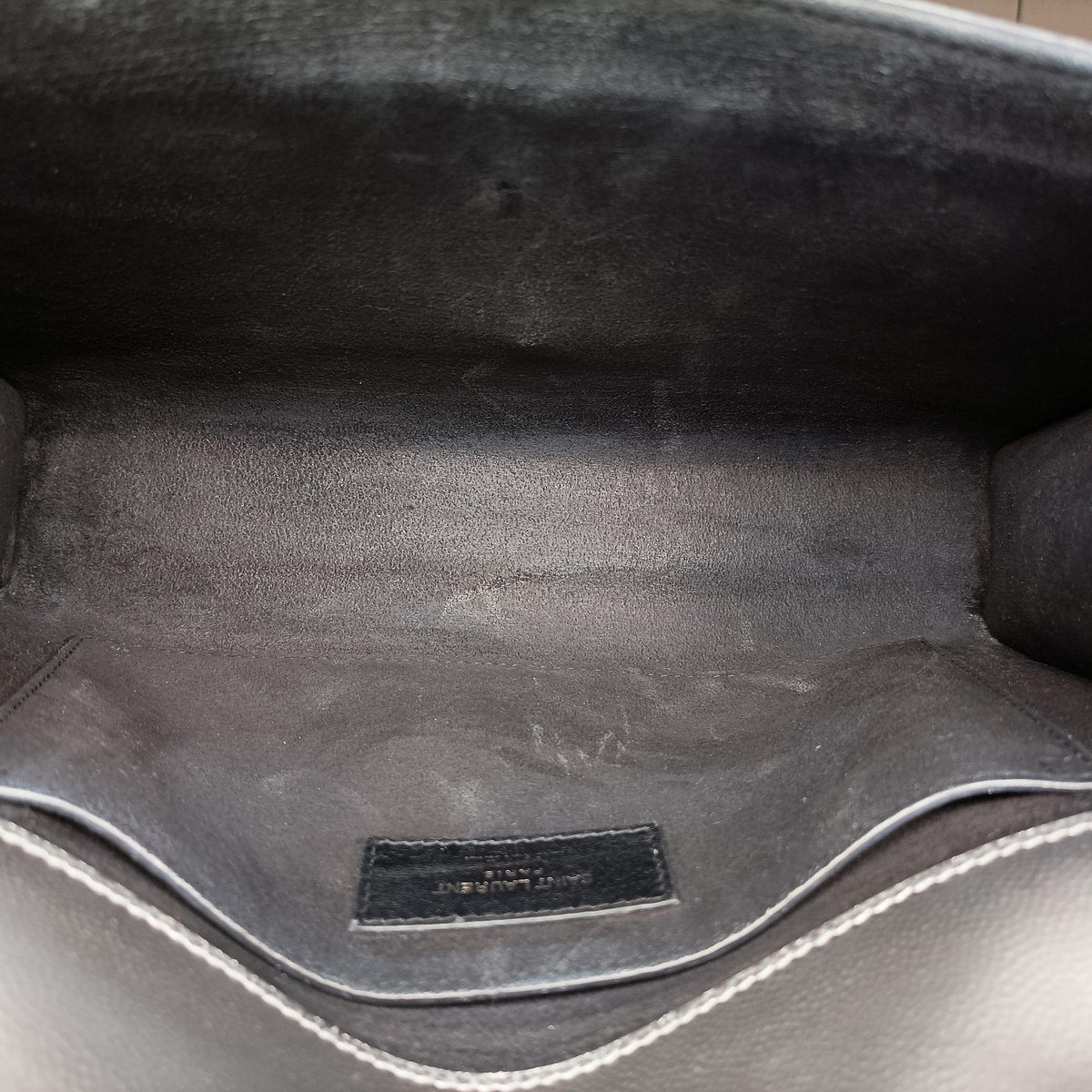Pre-owned Yves Saint Laurent KATE Silver Leather 364021 shoulderbag | stylenewstar