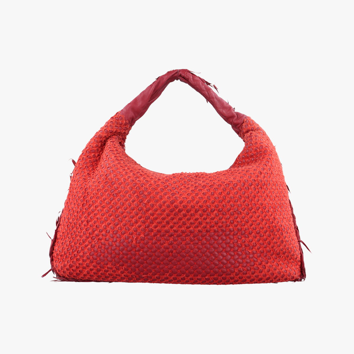 Secondhand Bottega Veneta Intrecciato Red lambskin  handbag | stylenewstar