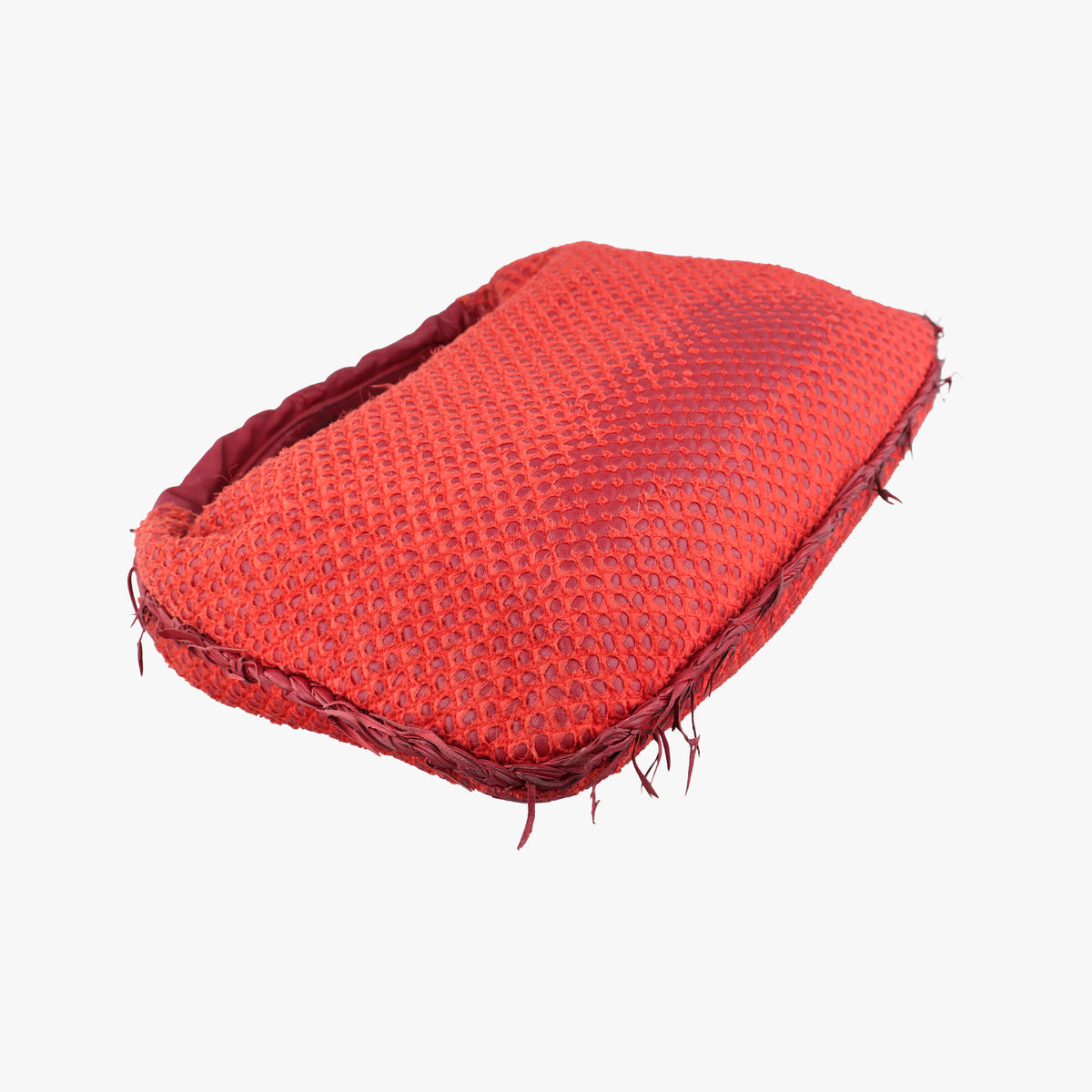 Pre-owned Bottega Veneta Intrecciato Red lambskin  handbag | stylenewstar