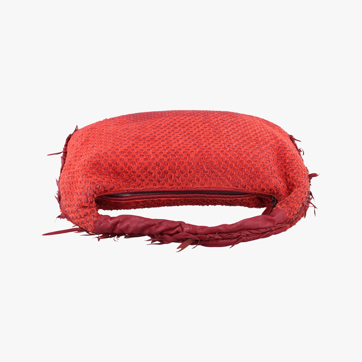 Pre-owned Bottega Veneta Intrecciato Red lambskin  handbag | stylenewstar