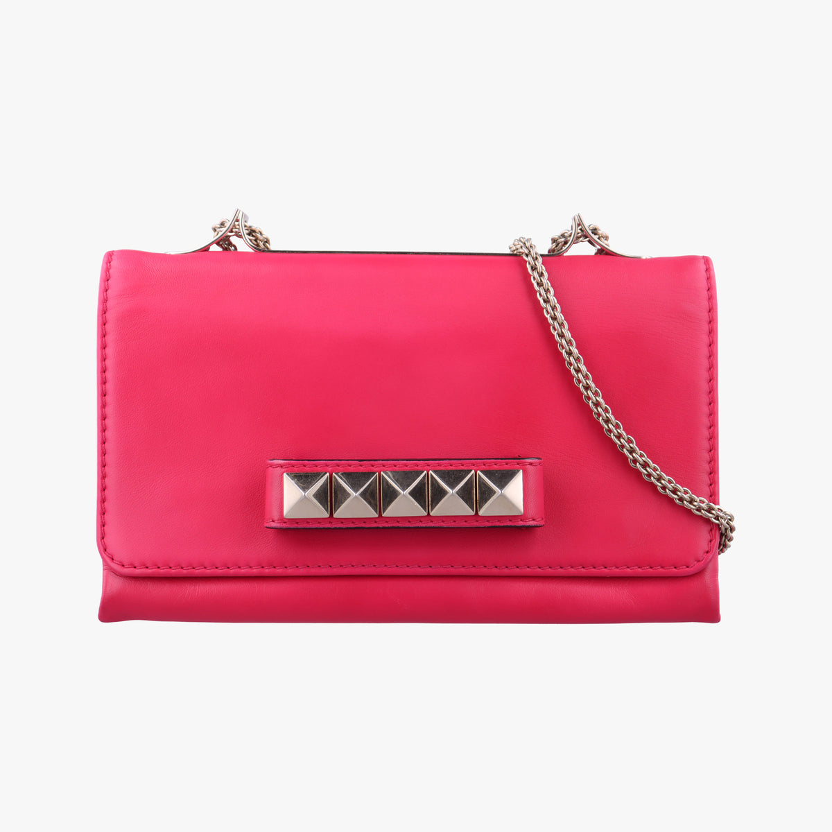 Vintage Valentino Rockstud Va Va Voom Rose Leather  shoulderbag | stylenewstar