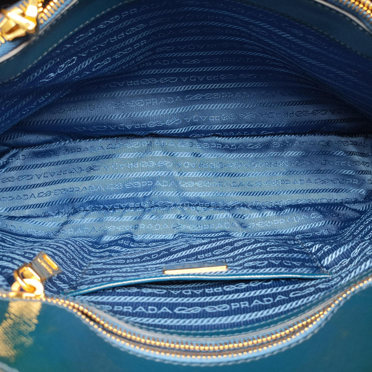 Pre-owned Prada Promenade Green Patent SAFFIANO Leather BL0812 handbag | stylenewstar