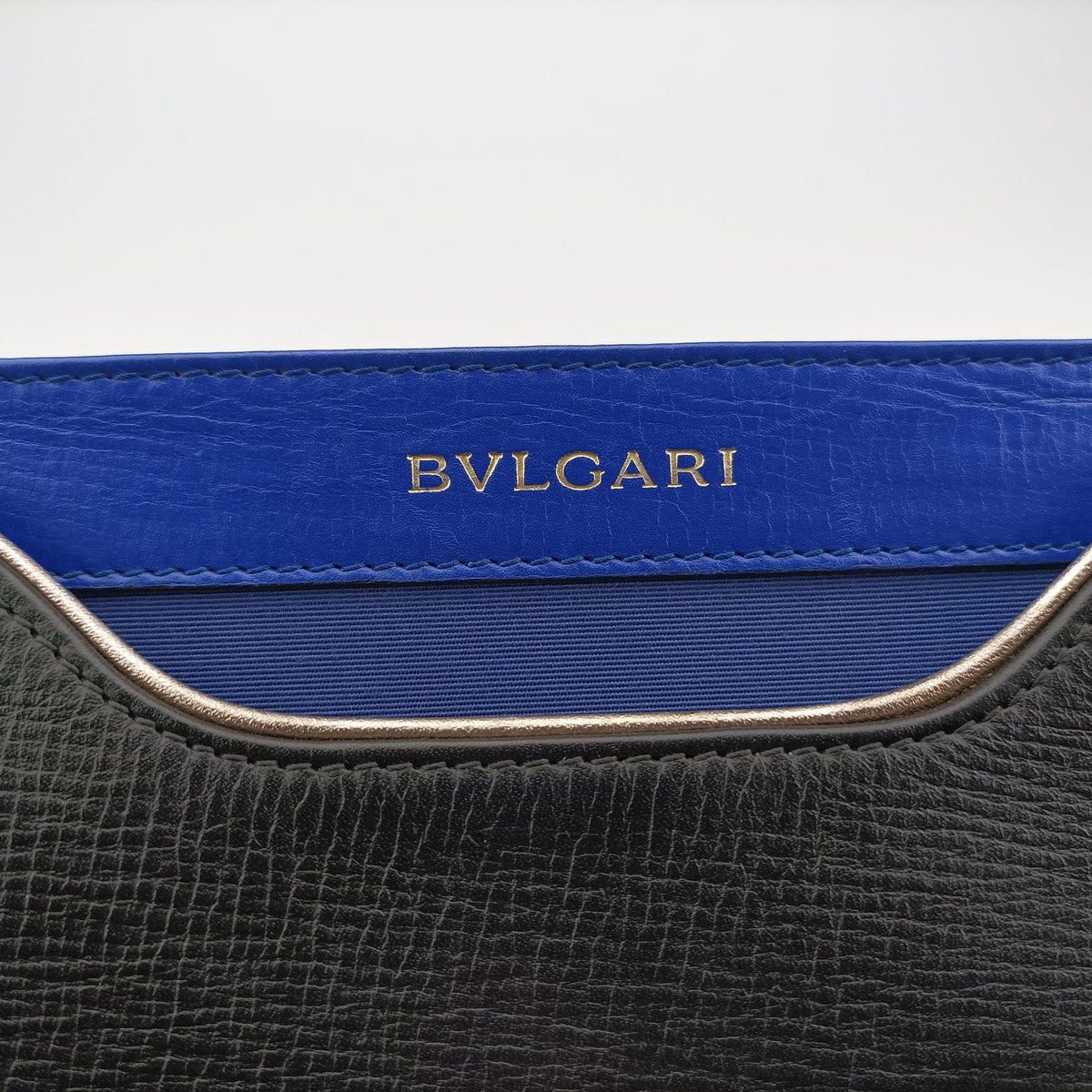 Pre-owned Bvlgari Isabella Rossellini Blue Leather  shoulderbag | stylenewstar