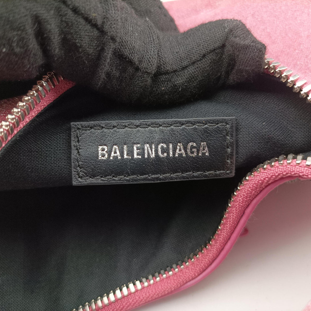 Pre-owned Balenciaga Le Cagole Pink Sparkling Fabric  shoulderbag | stylenewstar