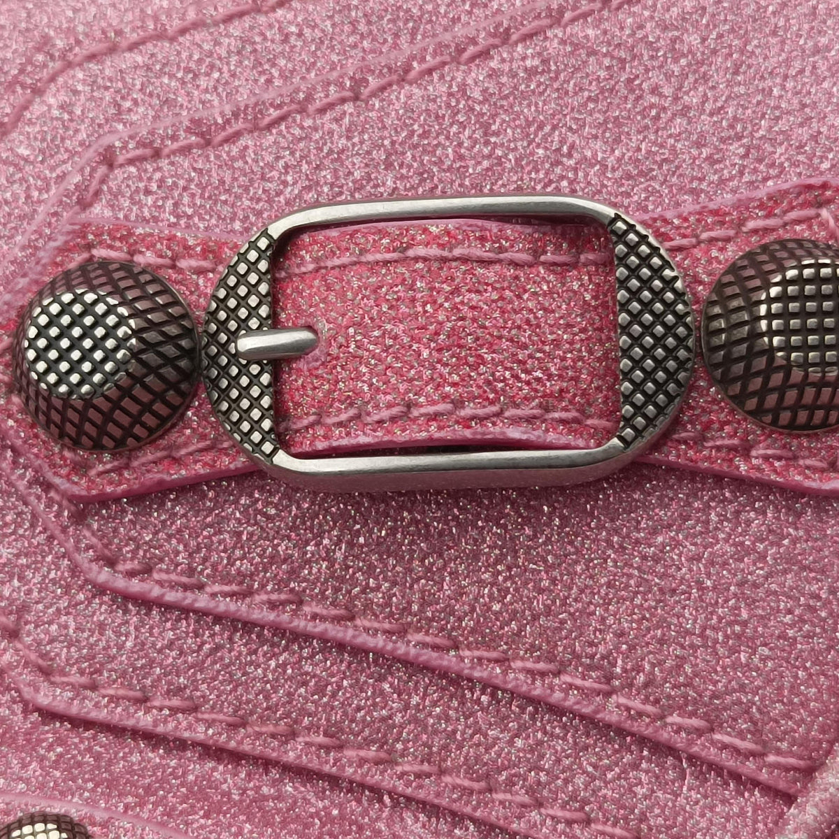 Pre-owned Balenciaga Le Cagole Pink Sparkling Fabric  shoulderbag | stylenewstar