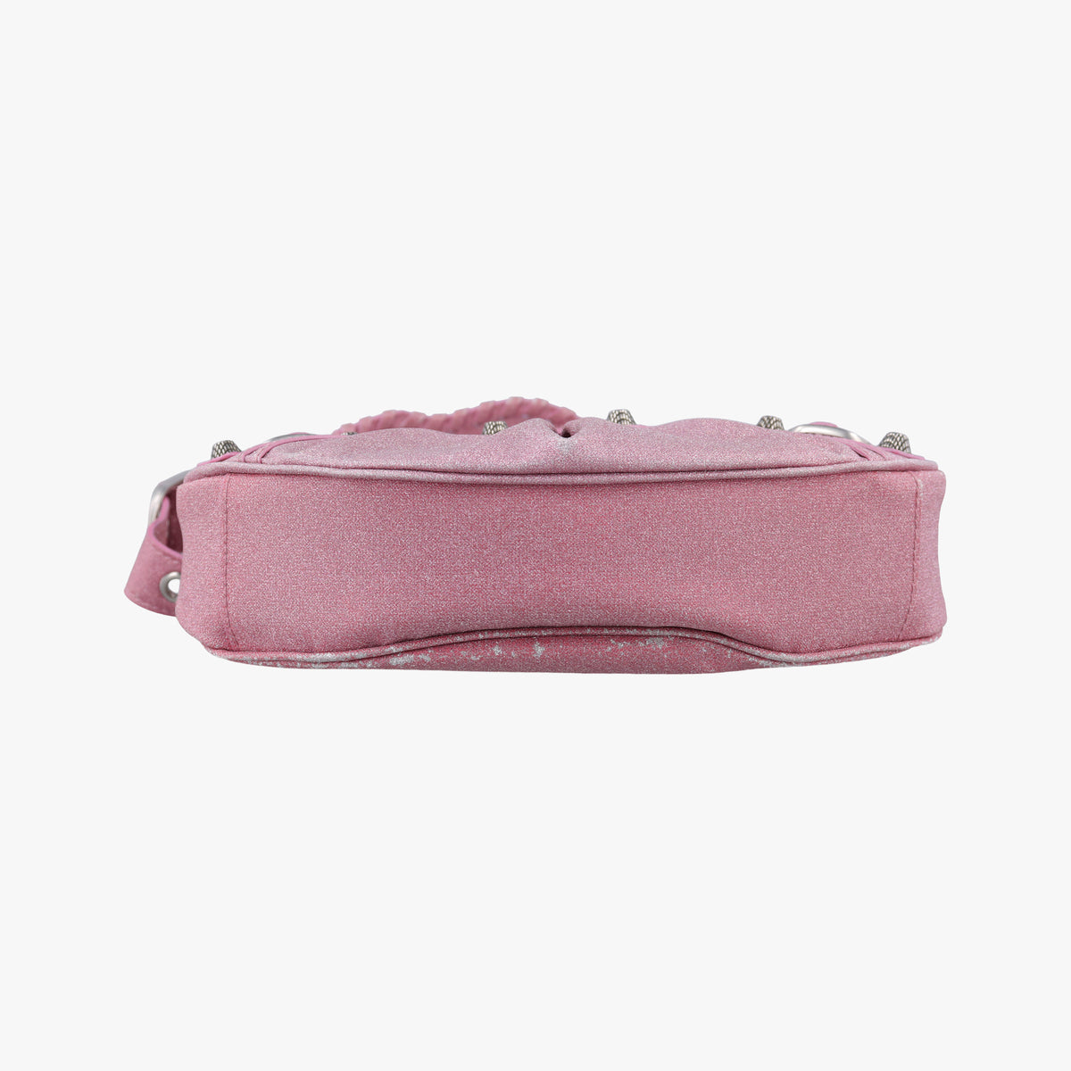 Pre-owned Balenciaga Le Cagole Pink Sparkling Fabric  shoulderbag | stylenewstar
