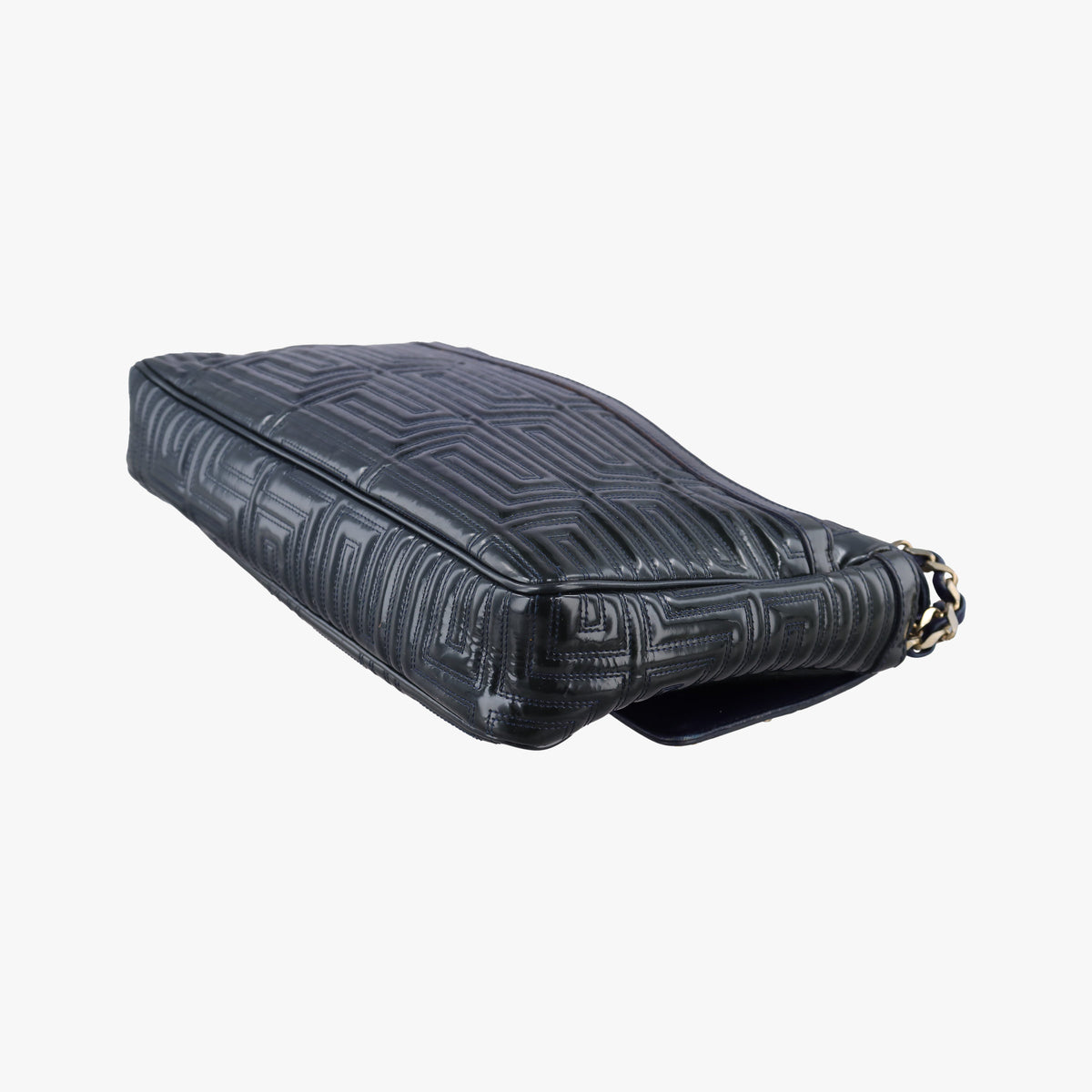 Pre-owned VERSACE Couture quilted Black Patent Leather  shoulderbag | stylenewstar
