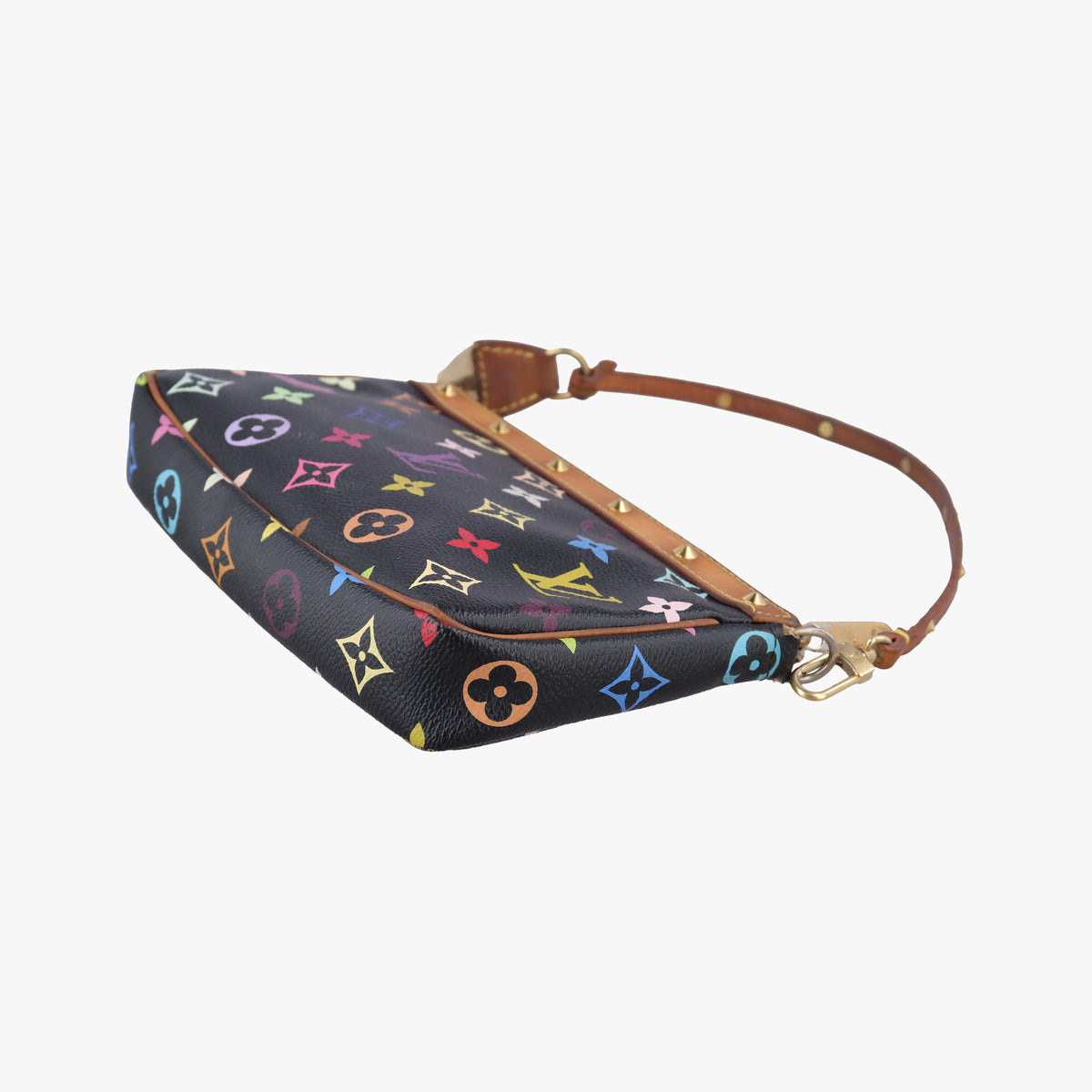 Pre-owned Louis Vuitton Pochette Accessoires Noir Monogram Multicolor M92648 handbag | stylenewstar