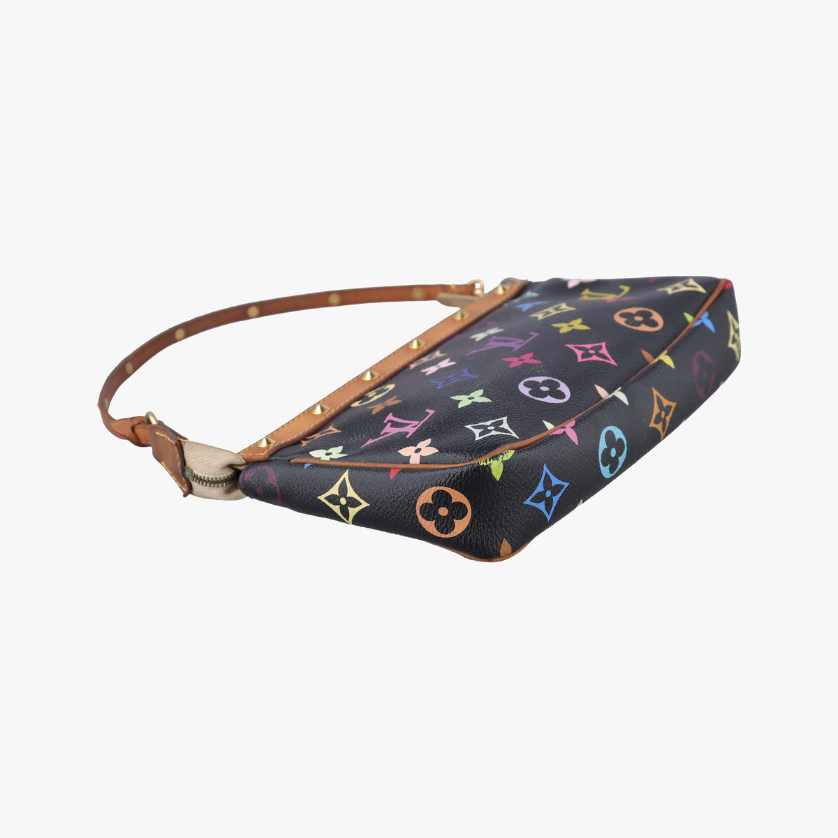 Pre-owned Louis Vuitton Pochette Accessoires Noir Monogram Multicolor M92648 handbag | stylenewstar