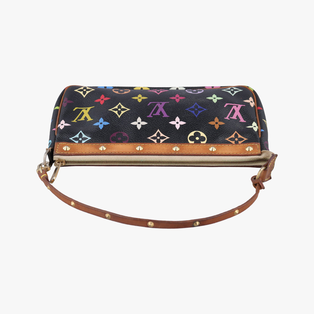 Pre-owned Louis Vuitton Pochette Accessoires Noir Monogram Multicolor M92648 handbag | stylenewstar