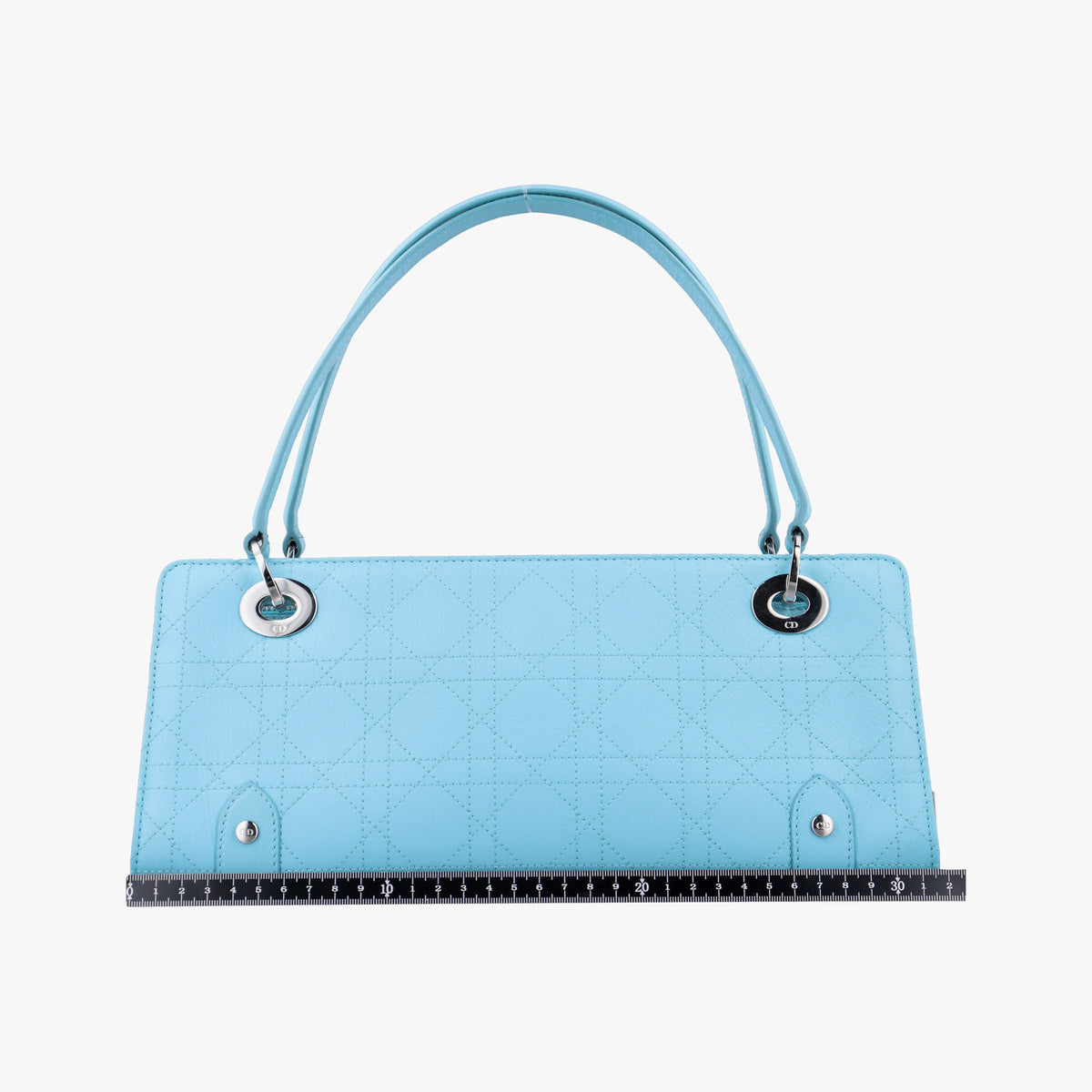 Pre-owned Christian Dior Lady D-Joy Blue leather  shoulderbag | stylenewstar