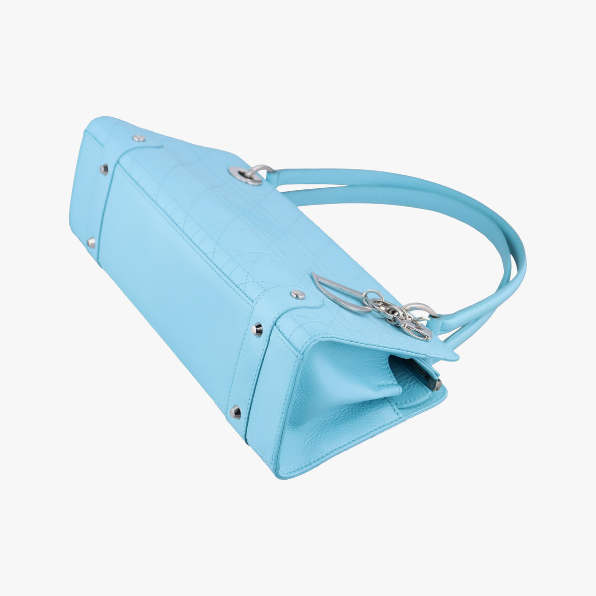 Pre-owned Christian Dior Lady D-Joy Blue leather  shoulderbag | stylenewstar