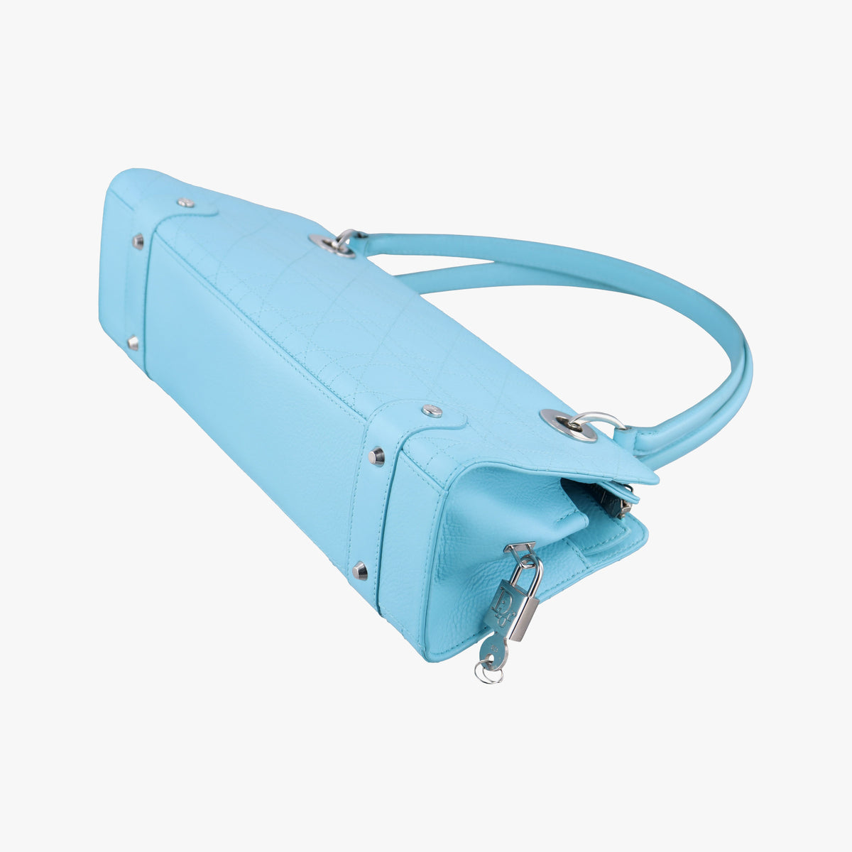 Pre-owned Christian Dior Lady D-Joy Blue leather  shoulderbag | stylenewstar