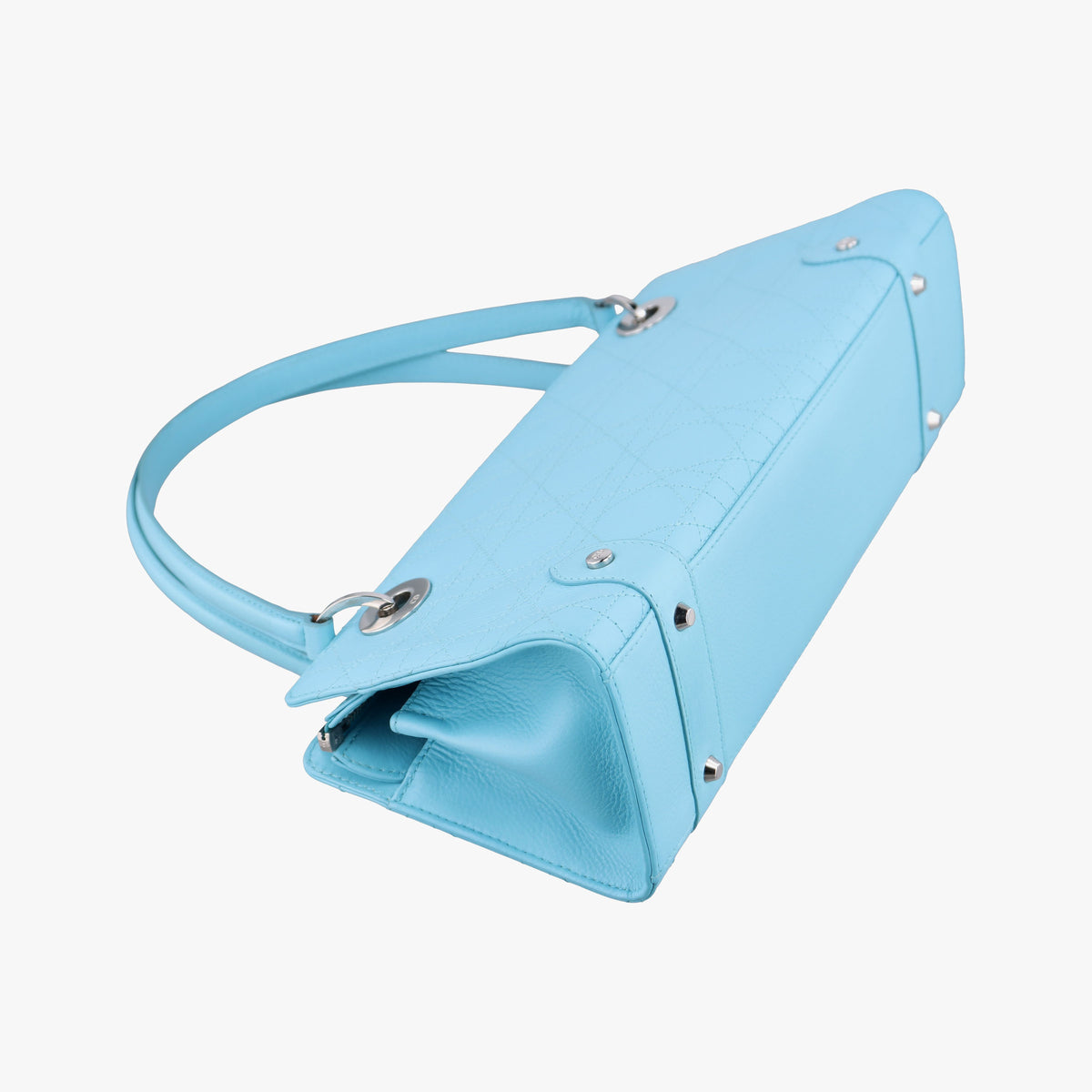 Pre-owned Christian Dior Lady D-Joy Blue leather  shoulderbag | stylenewstar