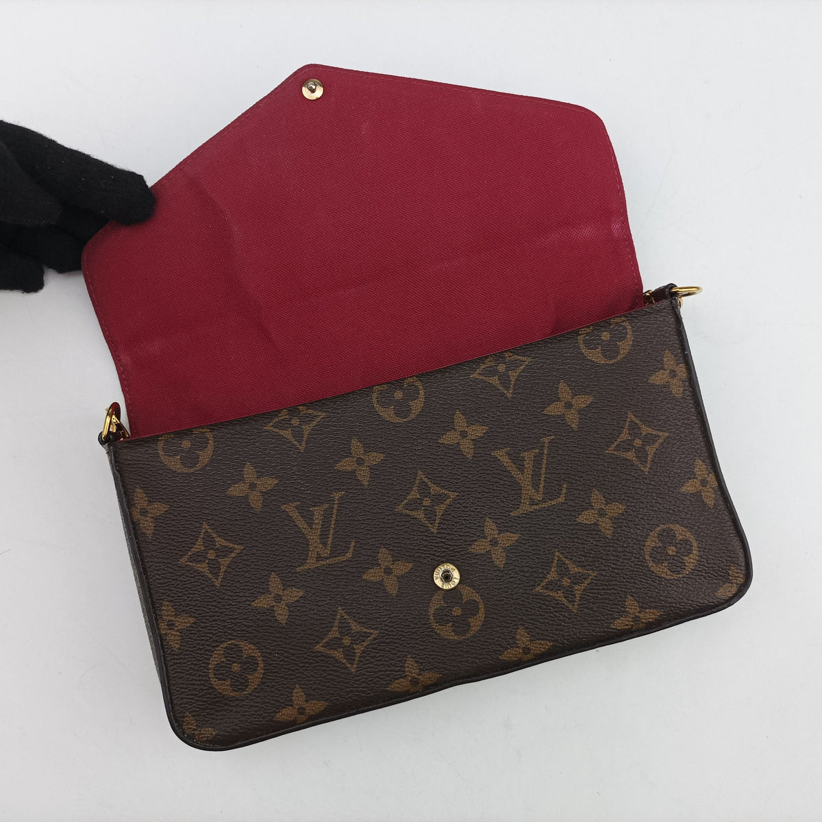 Pre-owned Louis Vuitton Pochette Felicie Brown Monogram Canvas M61276 shoulderbag | stylenewstar