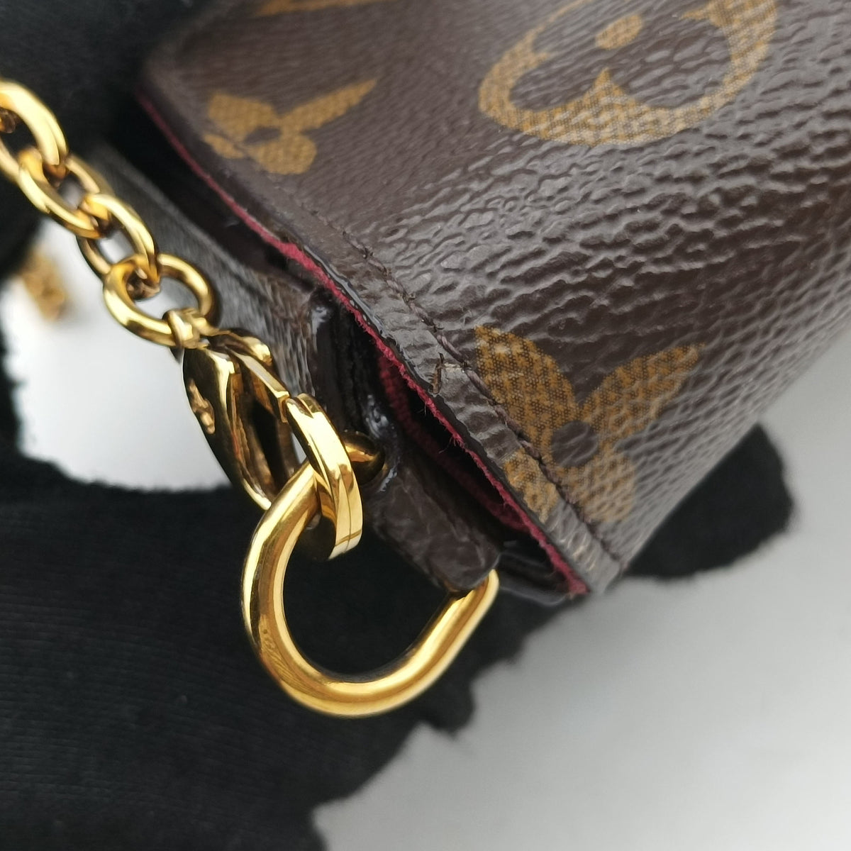 Pre-owned Louis Vuitton Pochette Felicie Brown Monogram Canvas M61276 shoulderbag | stylenewstar