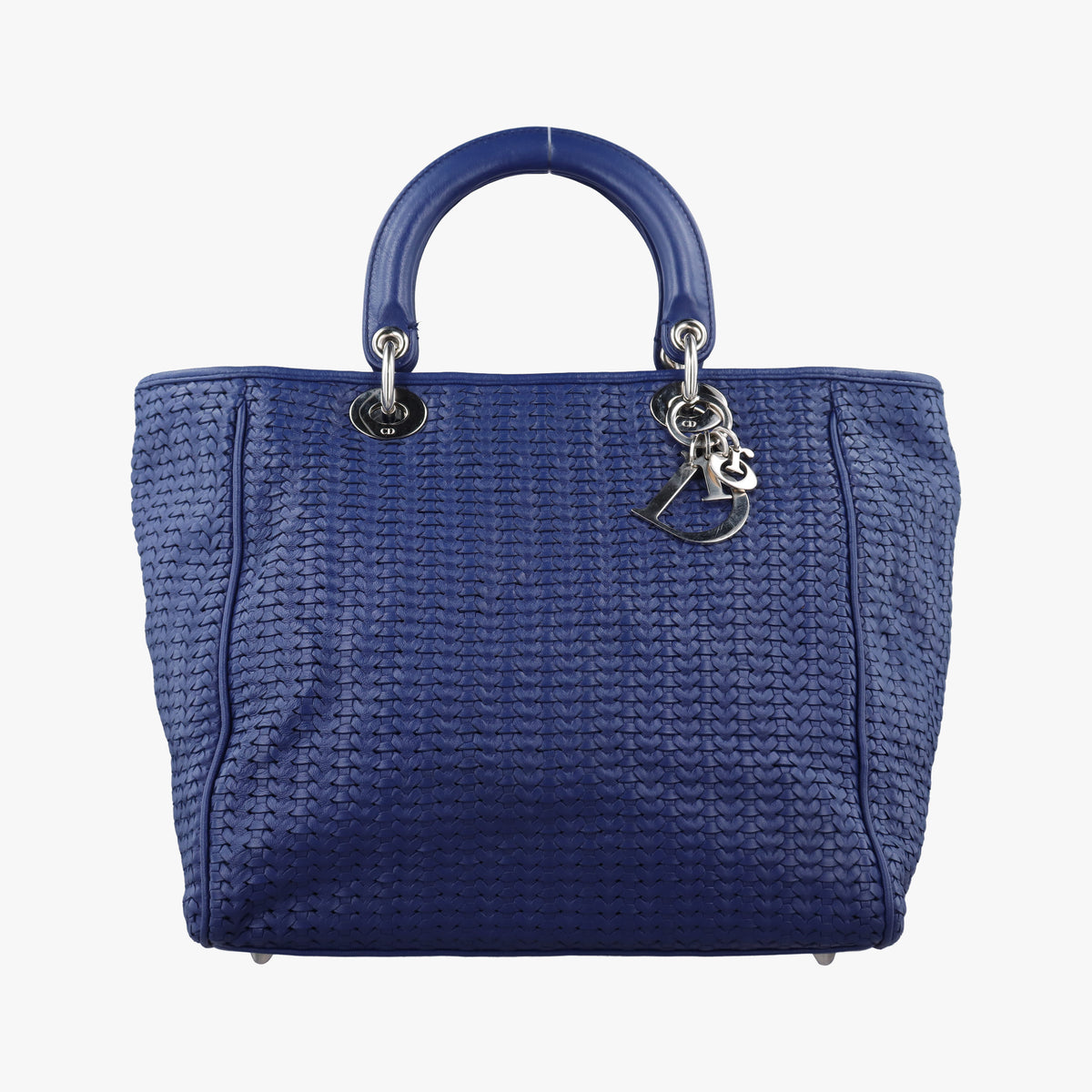 Vintage Christian Dior Soft Lady Dior Blue lambskin  handbag | stylenewstar