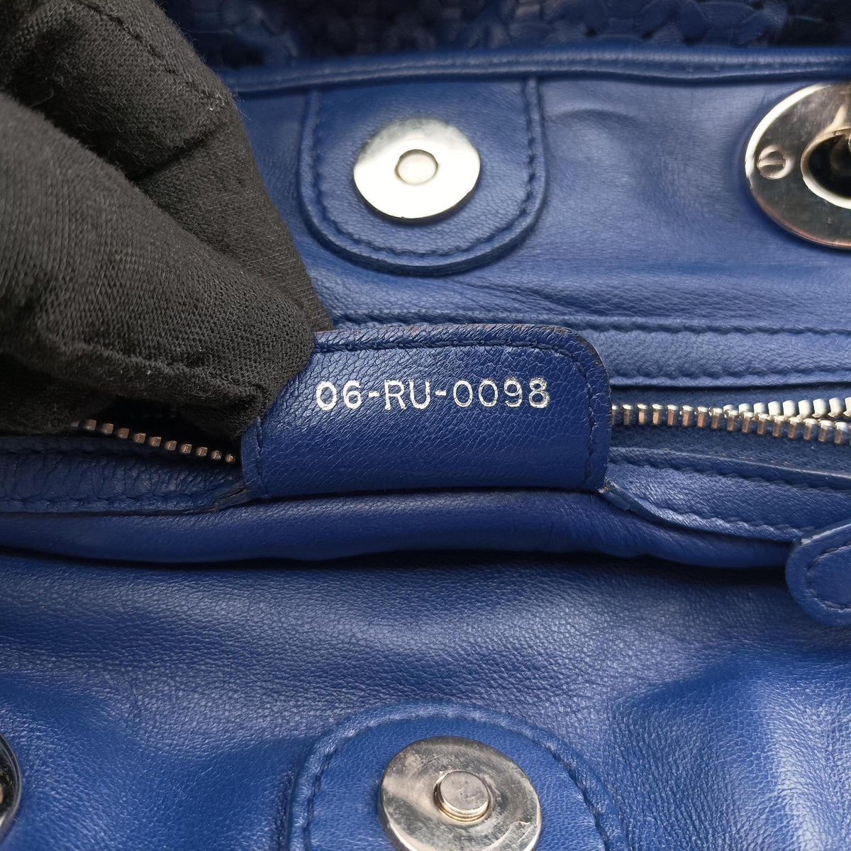 Vintage Christian Dior Soft Lady Dior Blue lambskin  handbag | stylenewstar