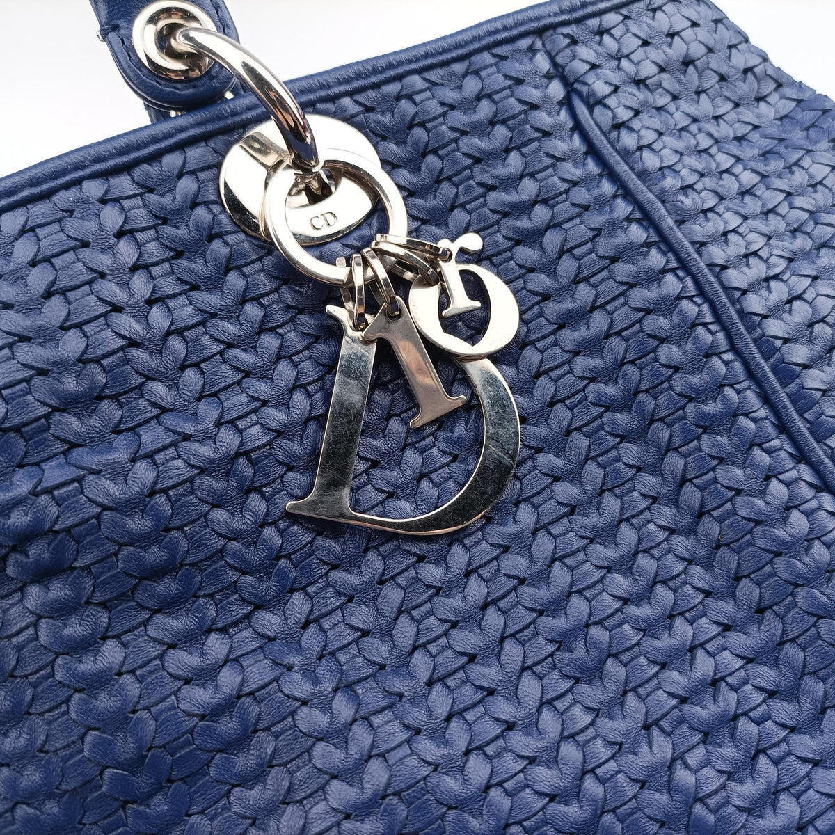 Vintage Christian Dior Soft Lady Dior Blue lambskin  handbag | stylenewstar